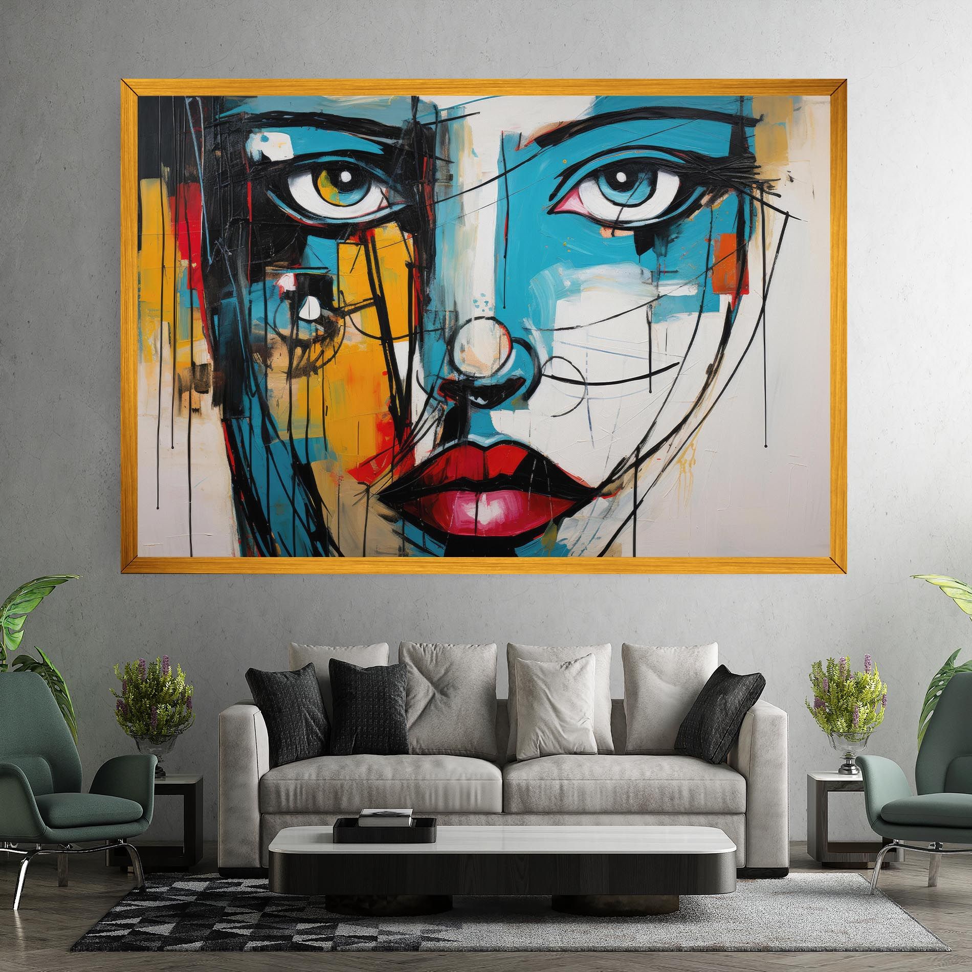 Abstract Drawing Portret mockup 7