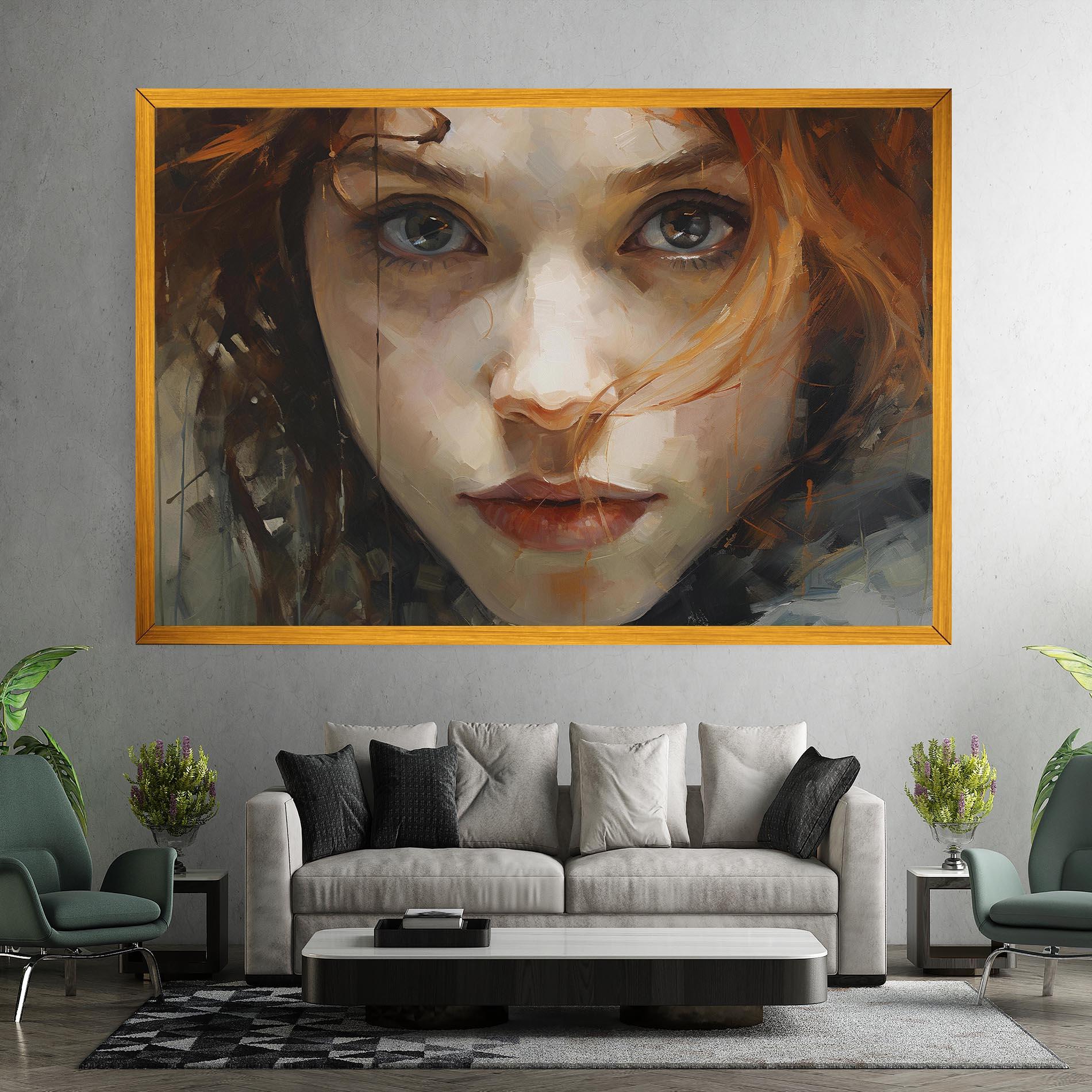 Vászonkép Portrait Oil Painting mockup 7