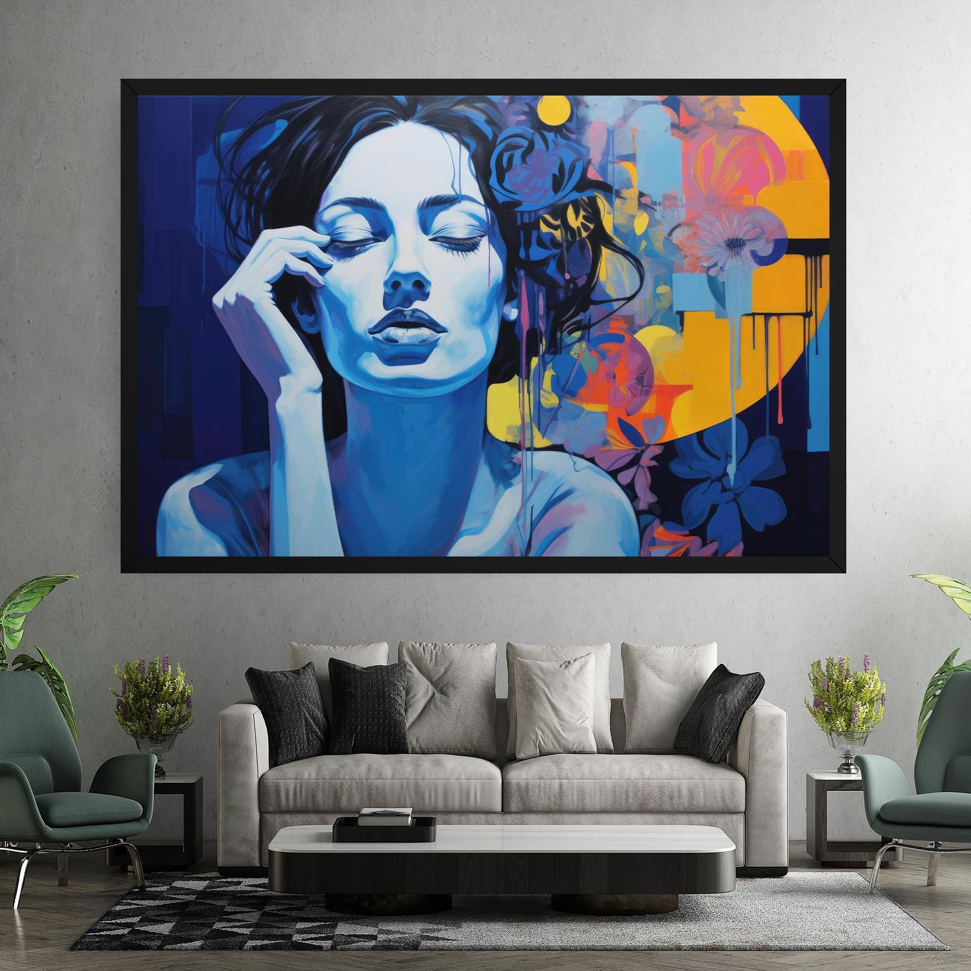 Vászonkép Photographic Blue Image mockup 7