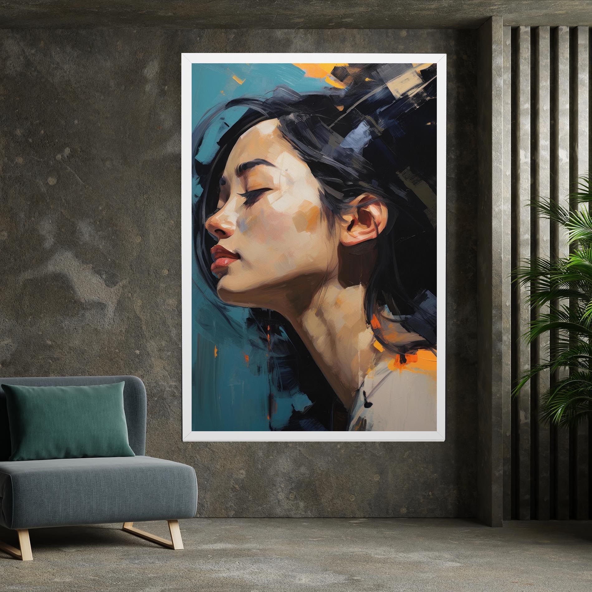 Acrylic Asian Portrait mockup 7