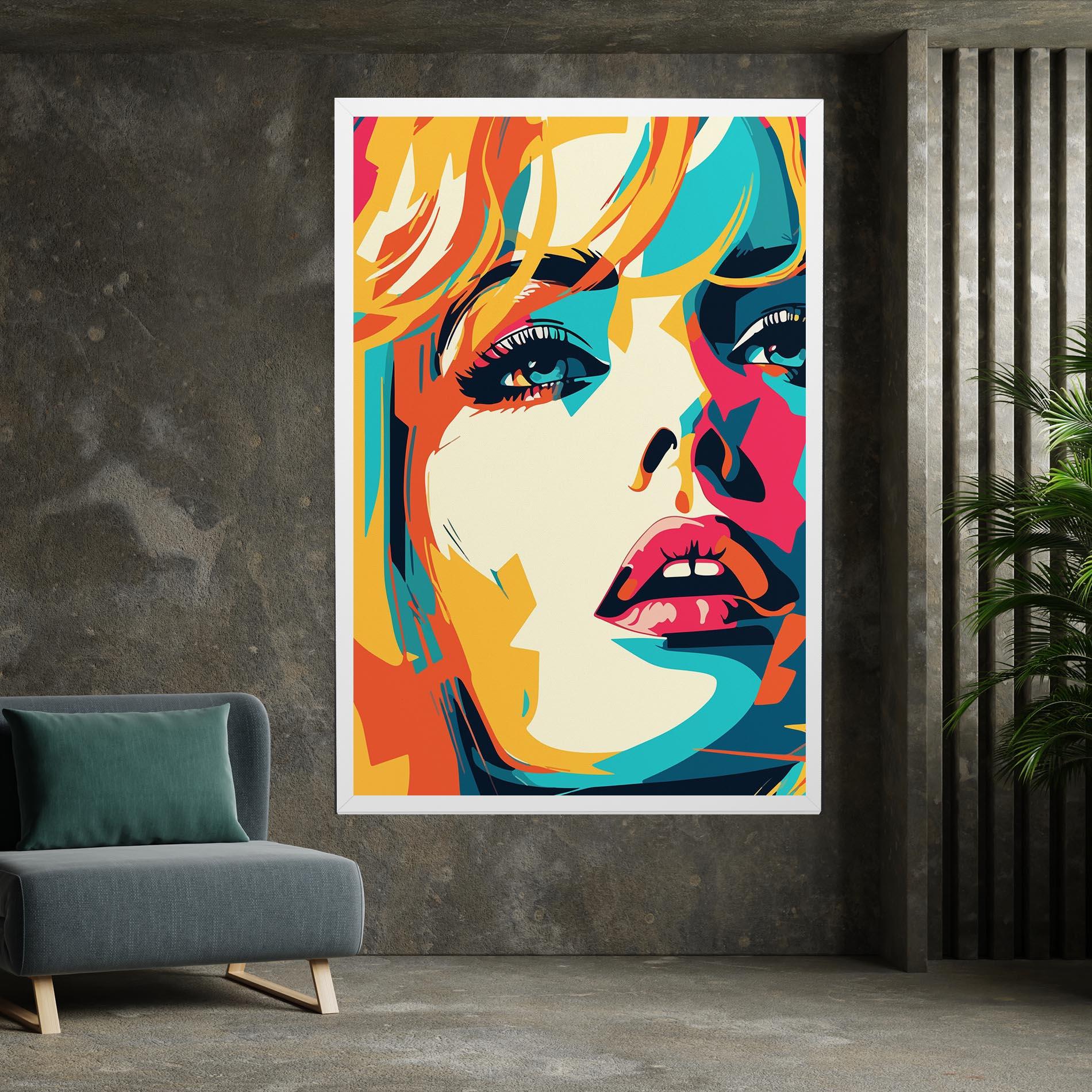 Vászonkép Blonde Girl Portrait mockup 7