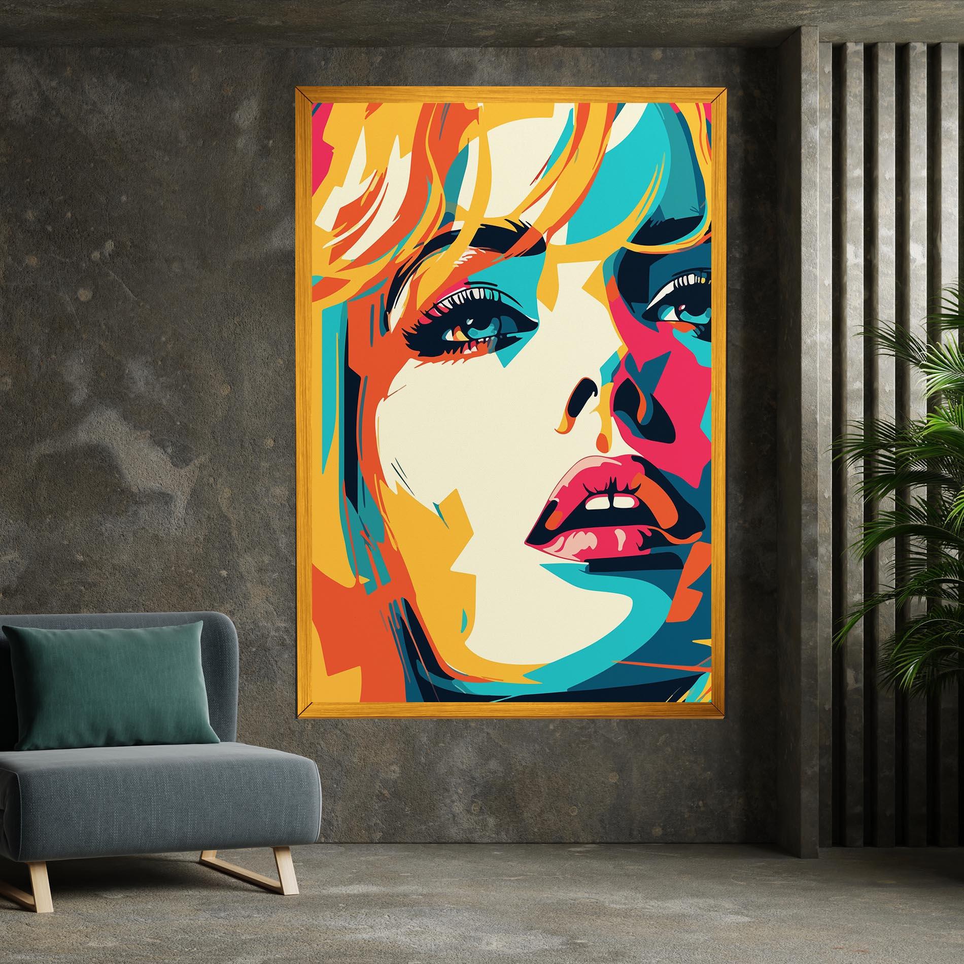 Vászonkép Blonde Girl Portrait mockup 7