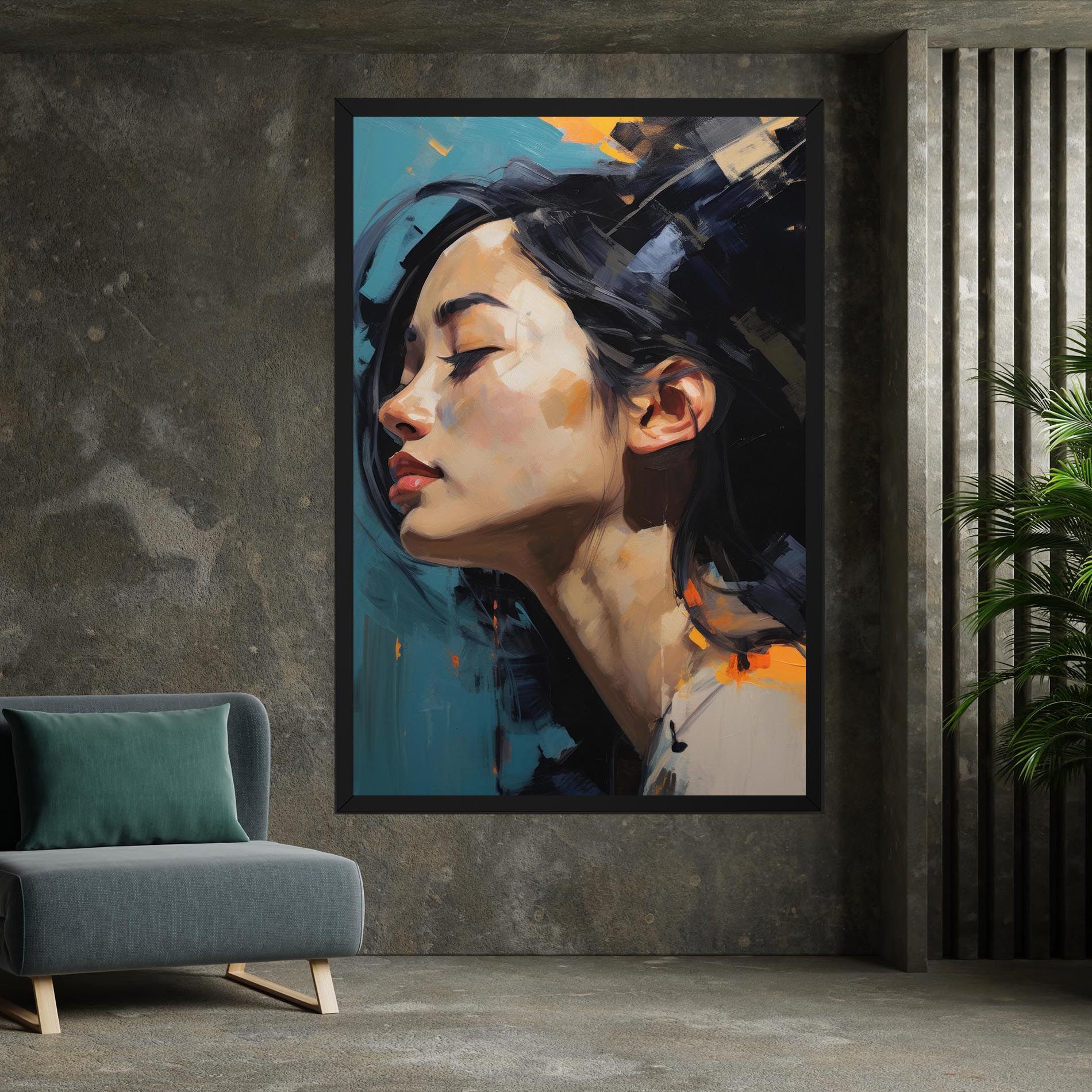 Acrylic Asian Portrait mockup 7