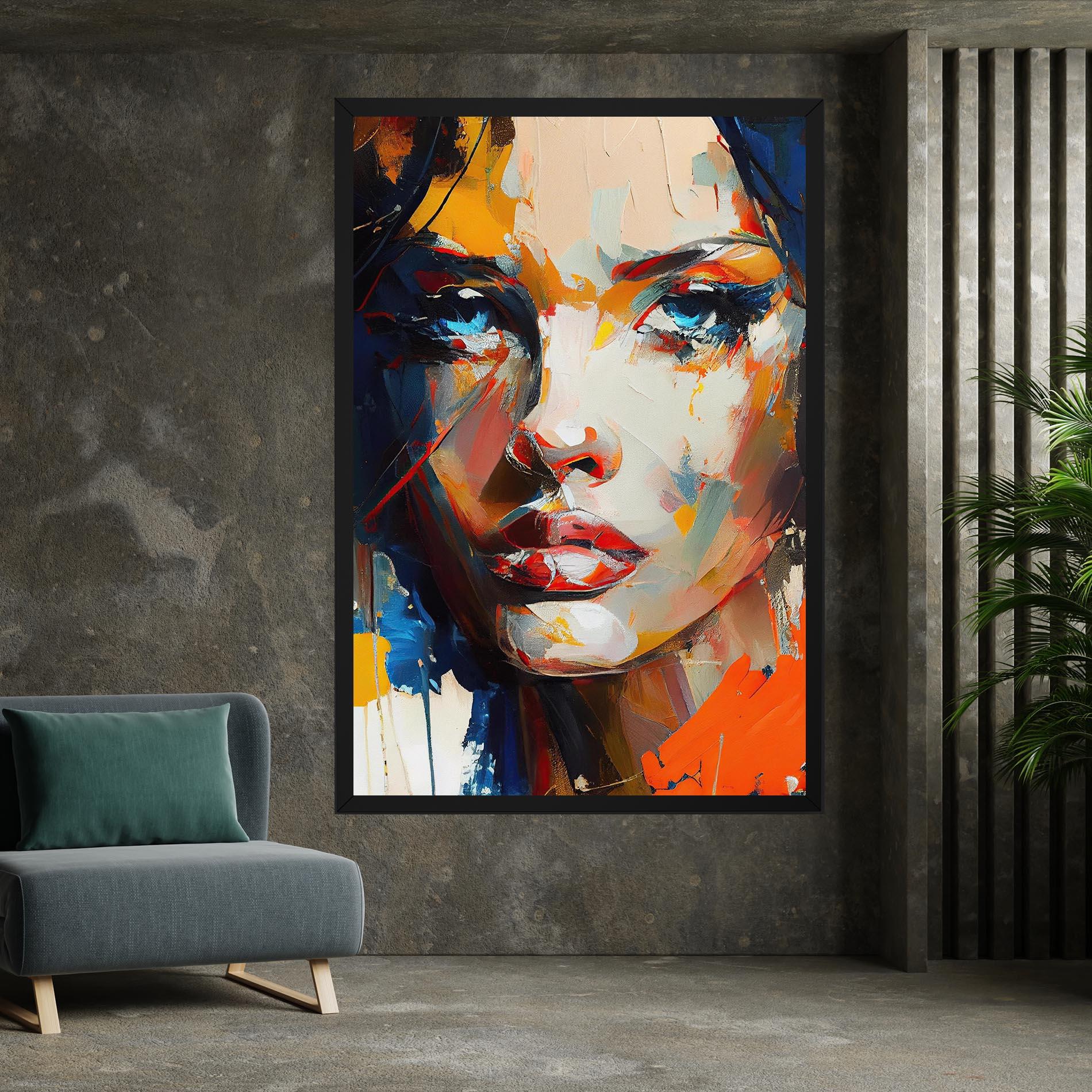 Vászonkép Beautiful Brunette Woman mockup 7