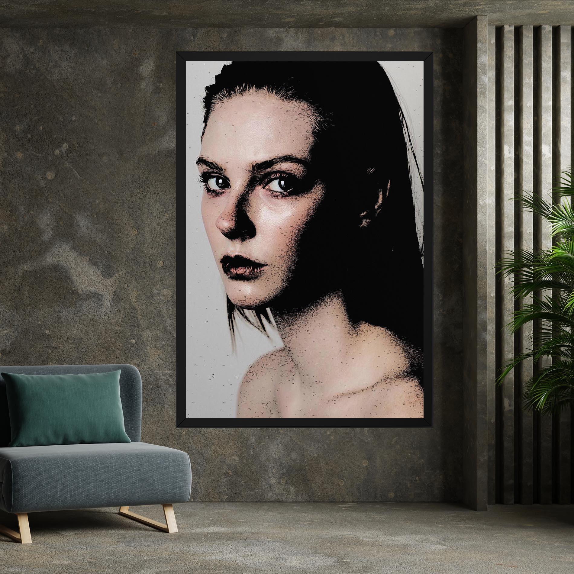 Vászonkép Big Eyes Portrait mockup 7