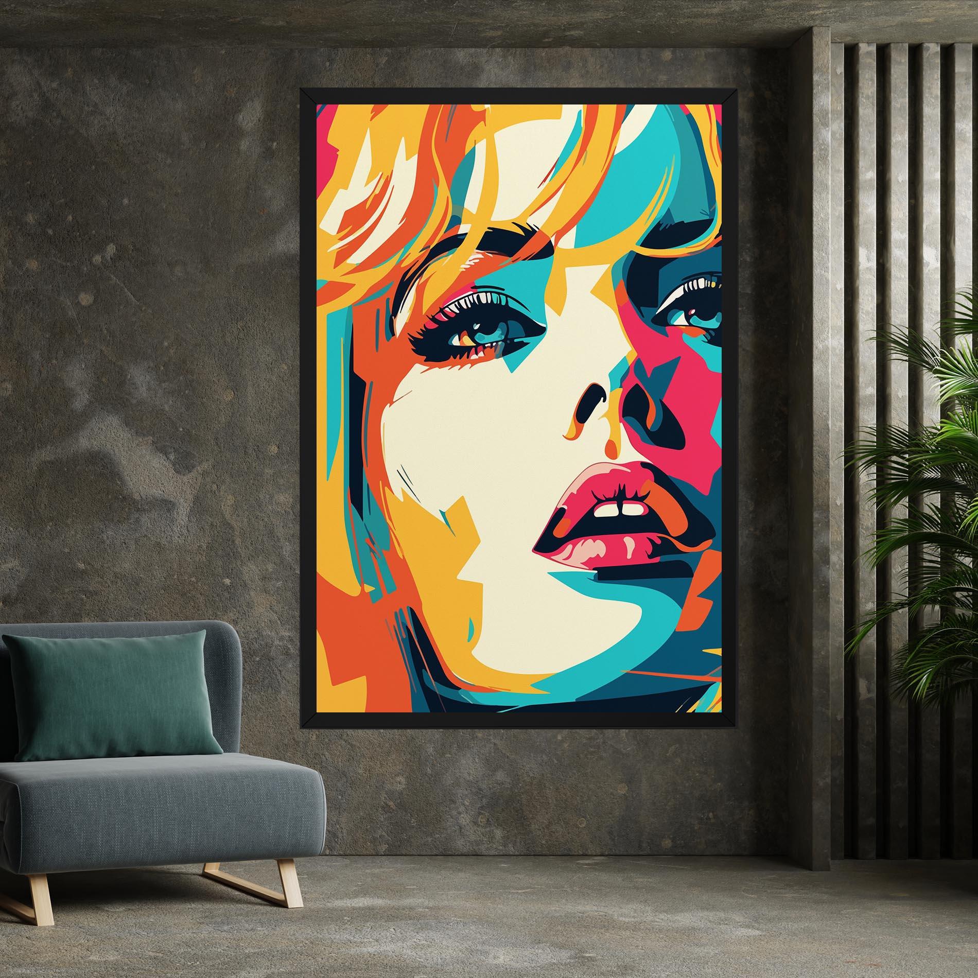 Vászonkép Blonde Girl Portrait mockup 7