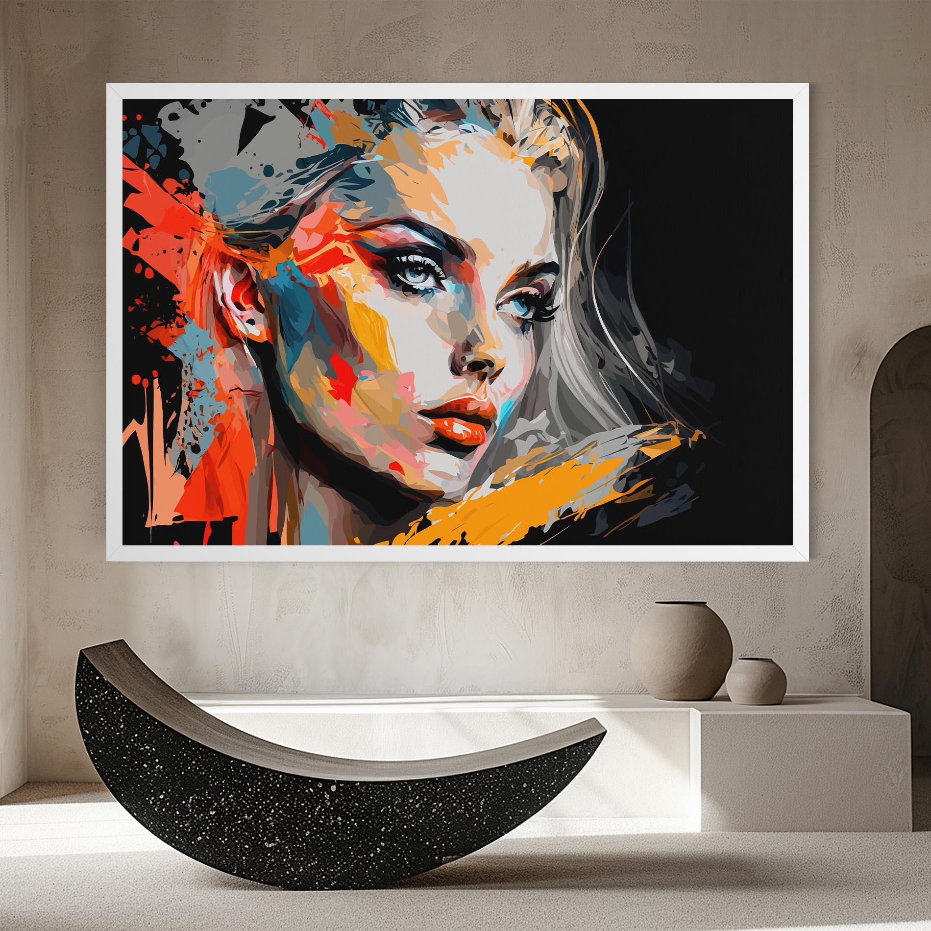 Vászonkép Blue Eye Face mockup 8