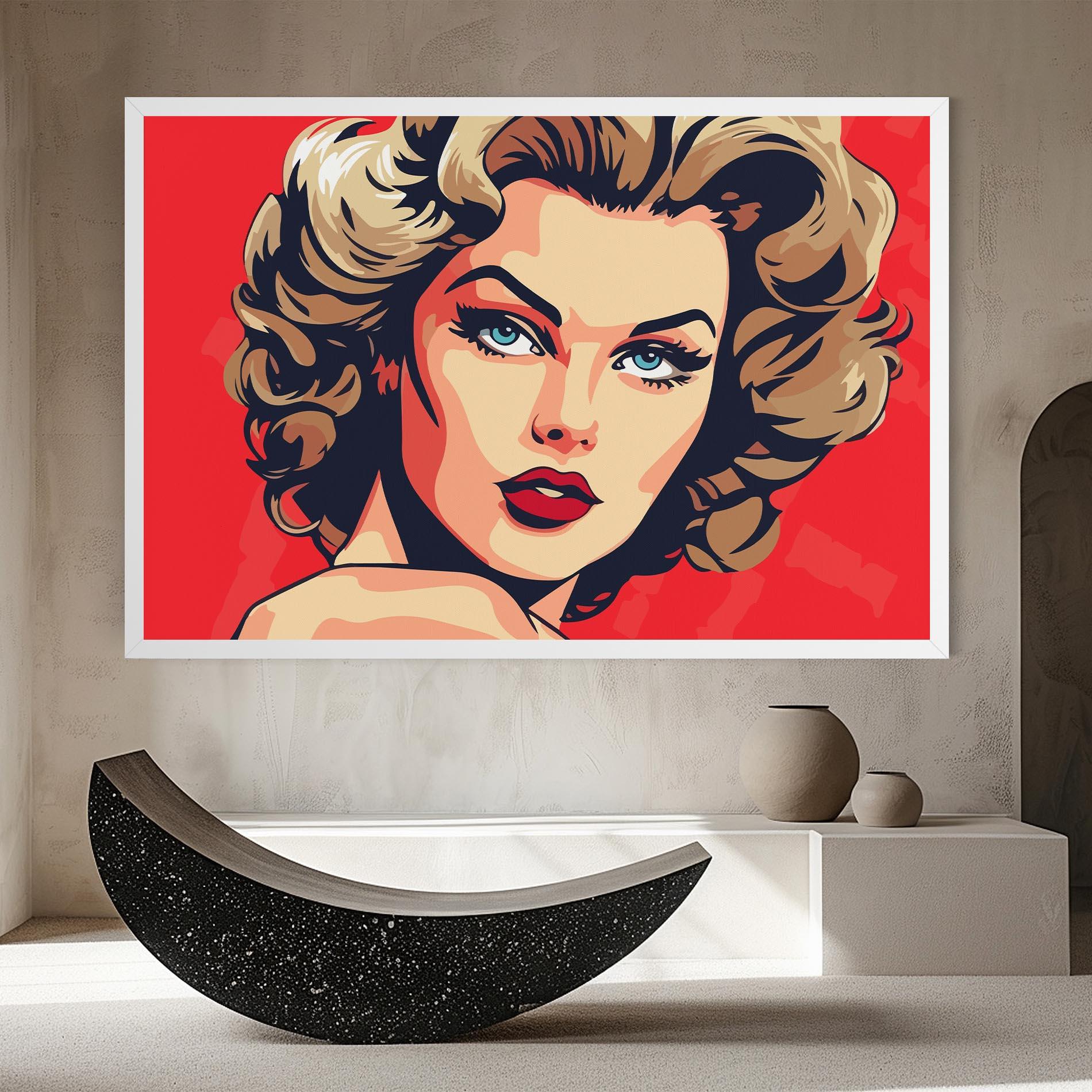 Vászonkép Blue Eyes Portrait mockup 8