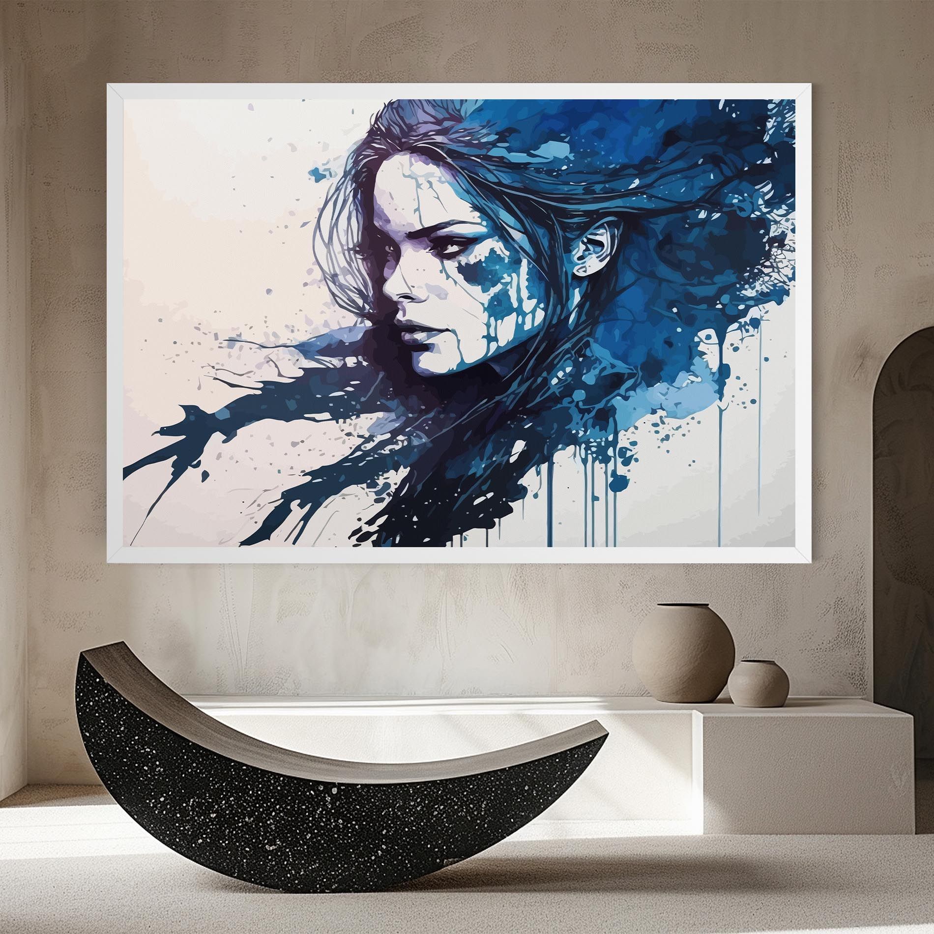 Blue Hair Portrait mockup 8