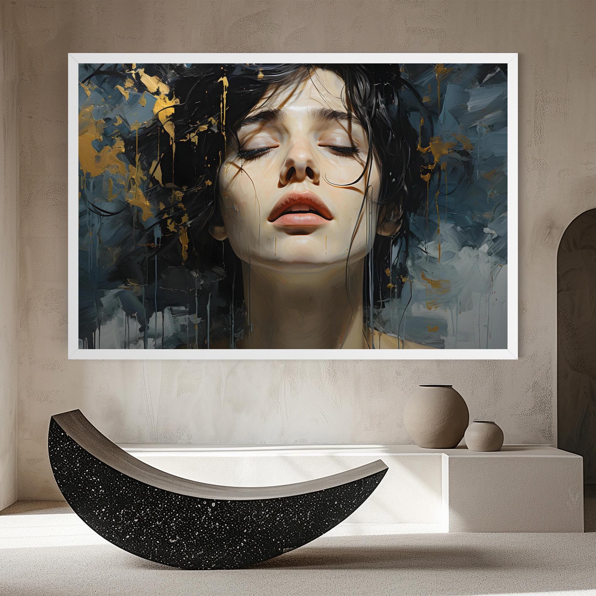 Closed Eyes Woman mockup 8