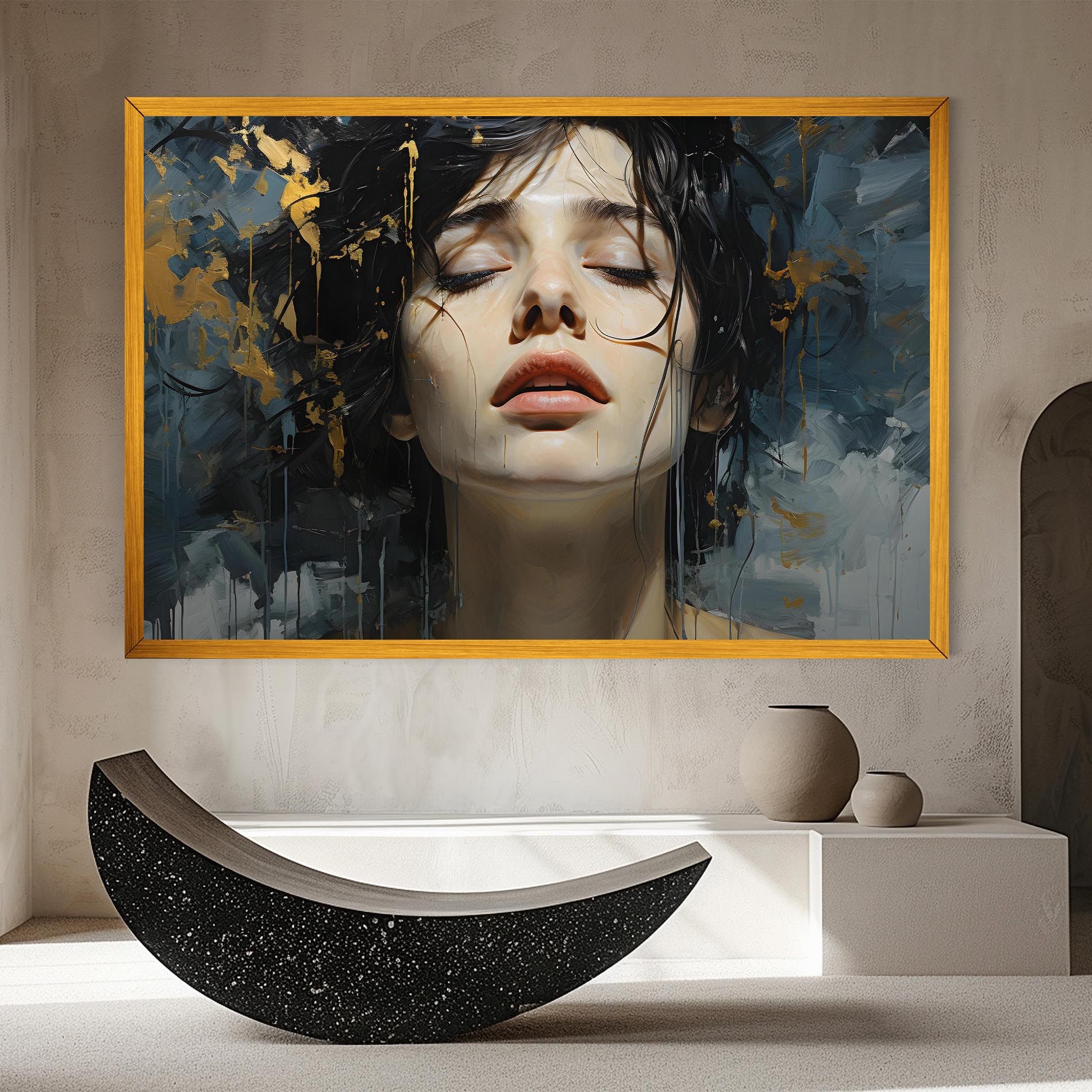 Closed Eyes Woman mockup 8