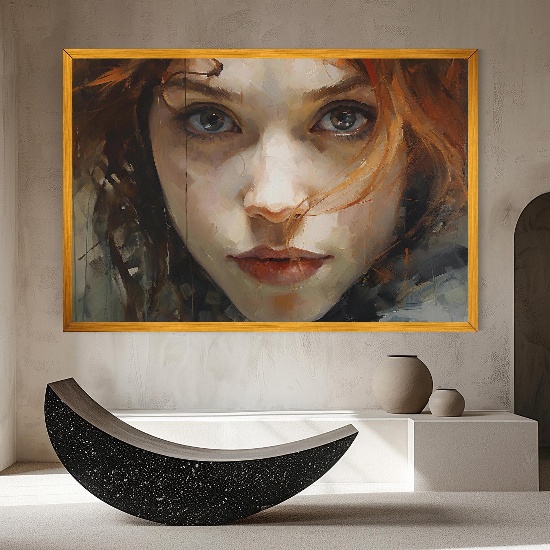 Vászonkép Portrait Oil Painting mockup 8