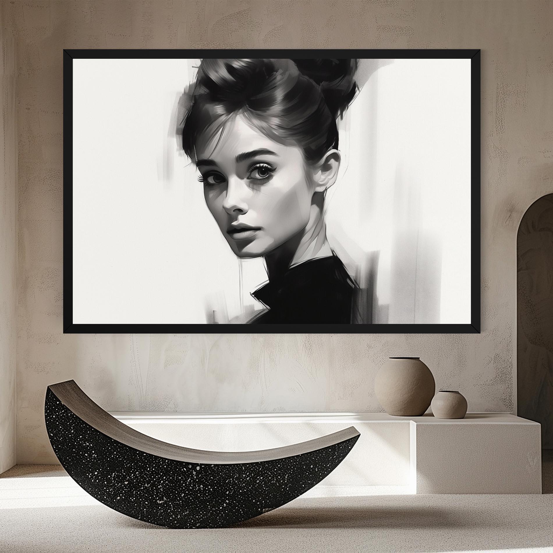 Vászonkép Hepburn Portrait mockup 8