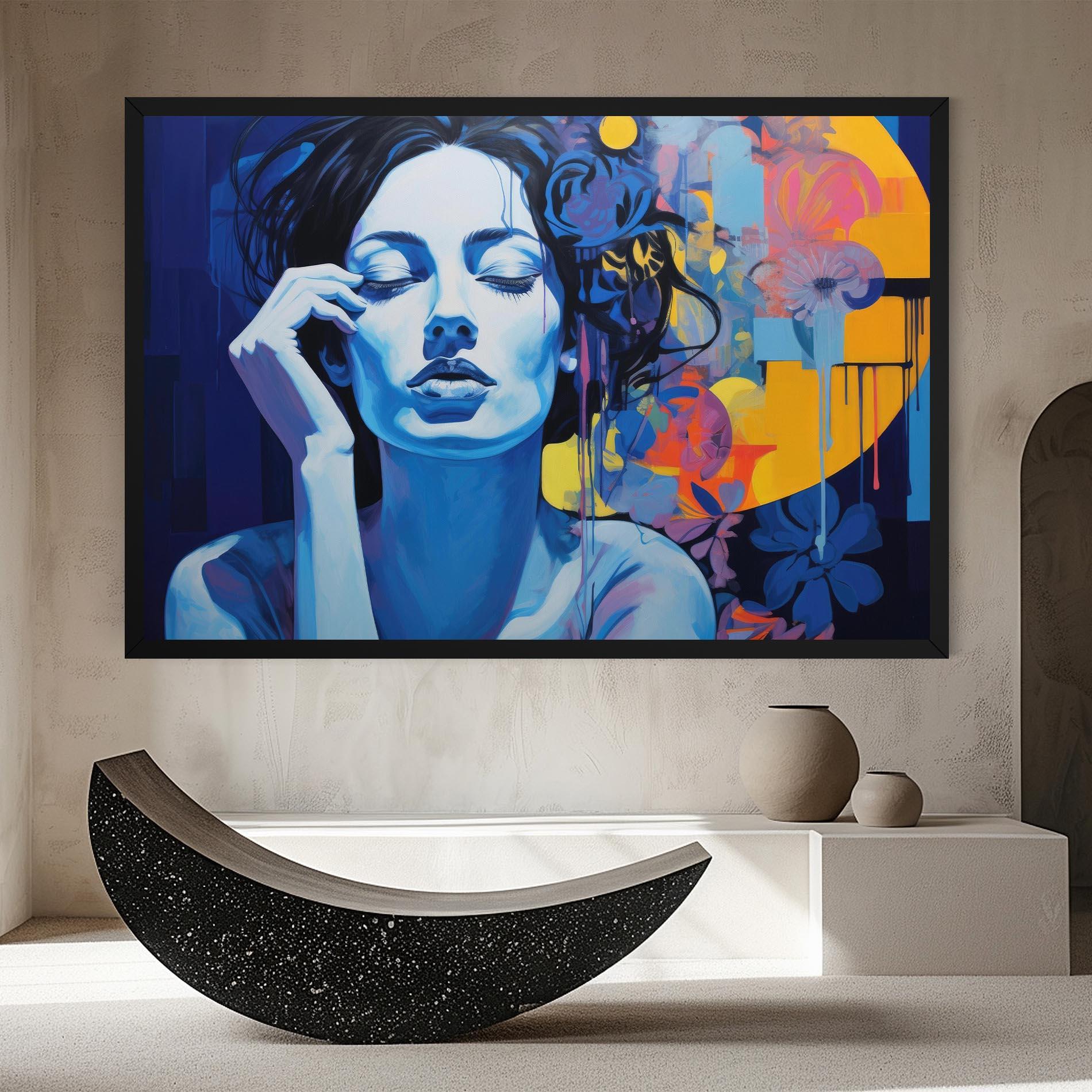 Vászonkép Photographic Blue Image mockup 8