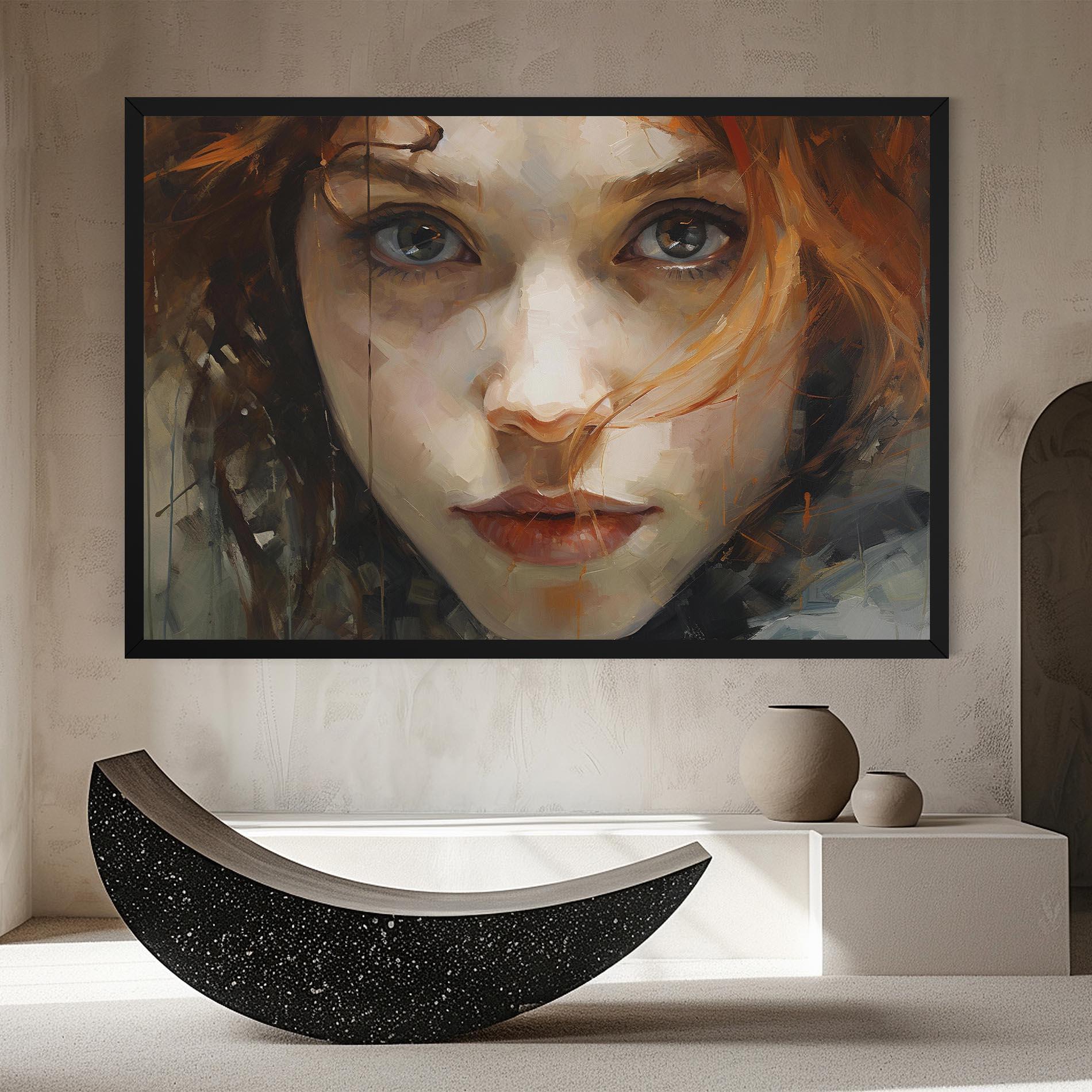 Vászonkép Portrait Oil Painting mockup 8