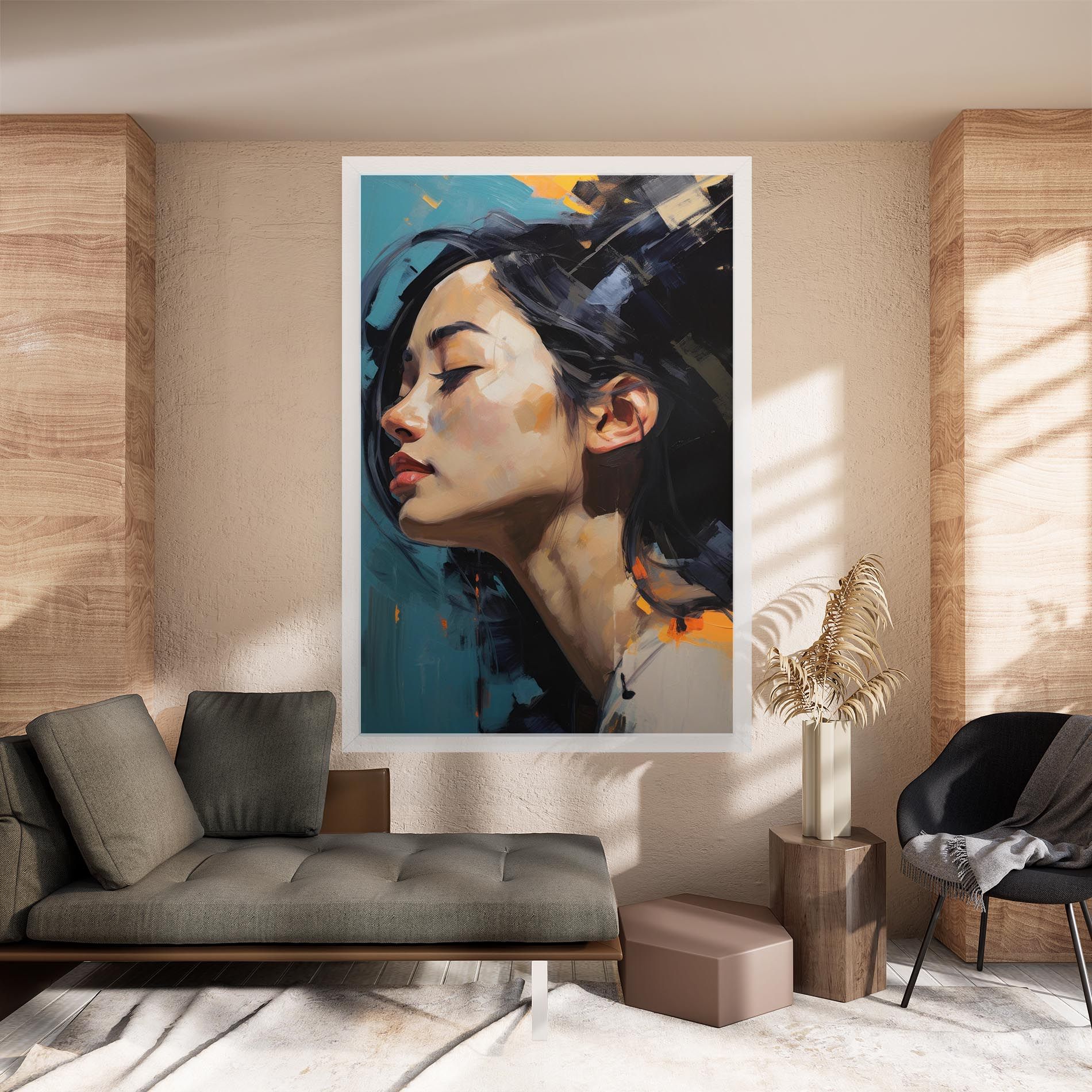 Acrylic Asian Portrait mockup 8