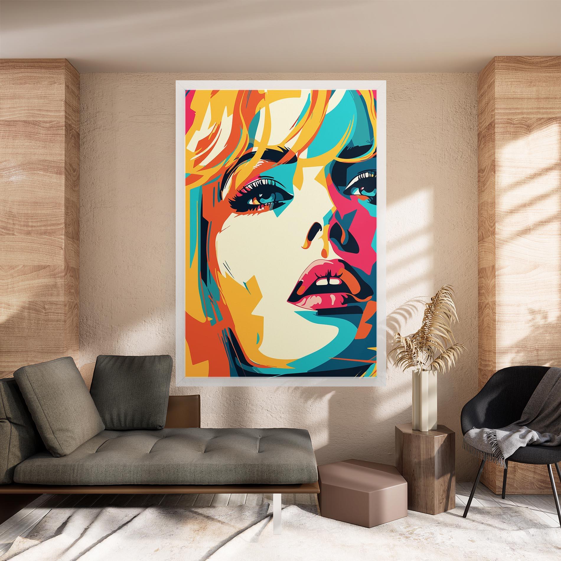 Vászonkép Blonde Girl Portrait mockup 8