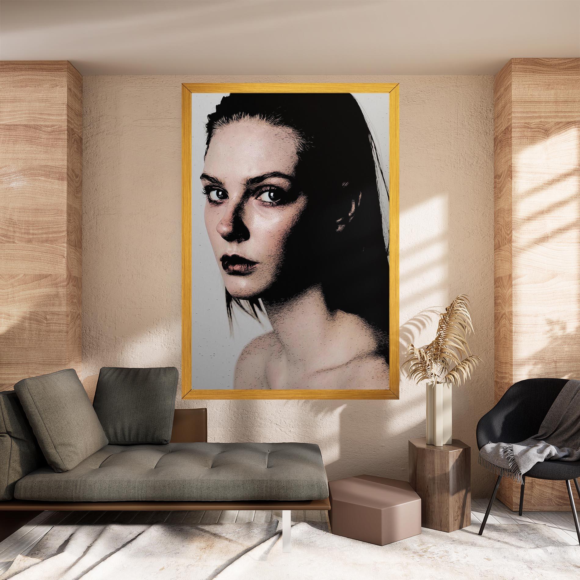 Vászonkép Big Eyes Portrait mockup 8