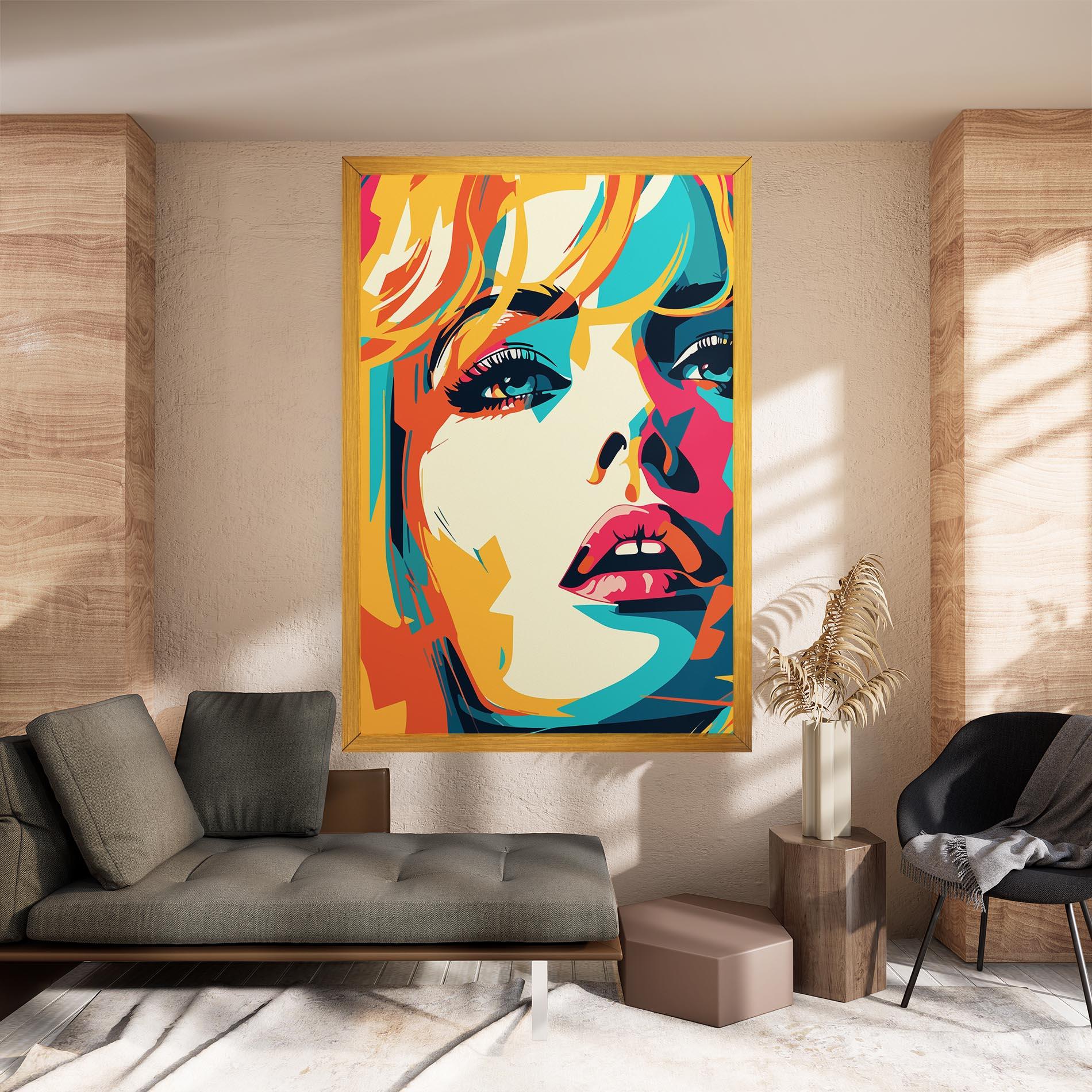 Vászonkép Blonde Girl Portrait mockup 8