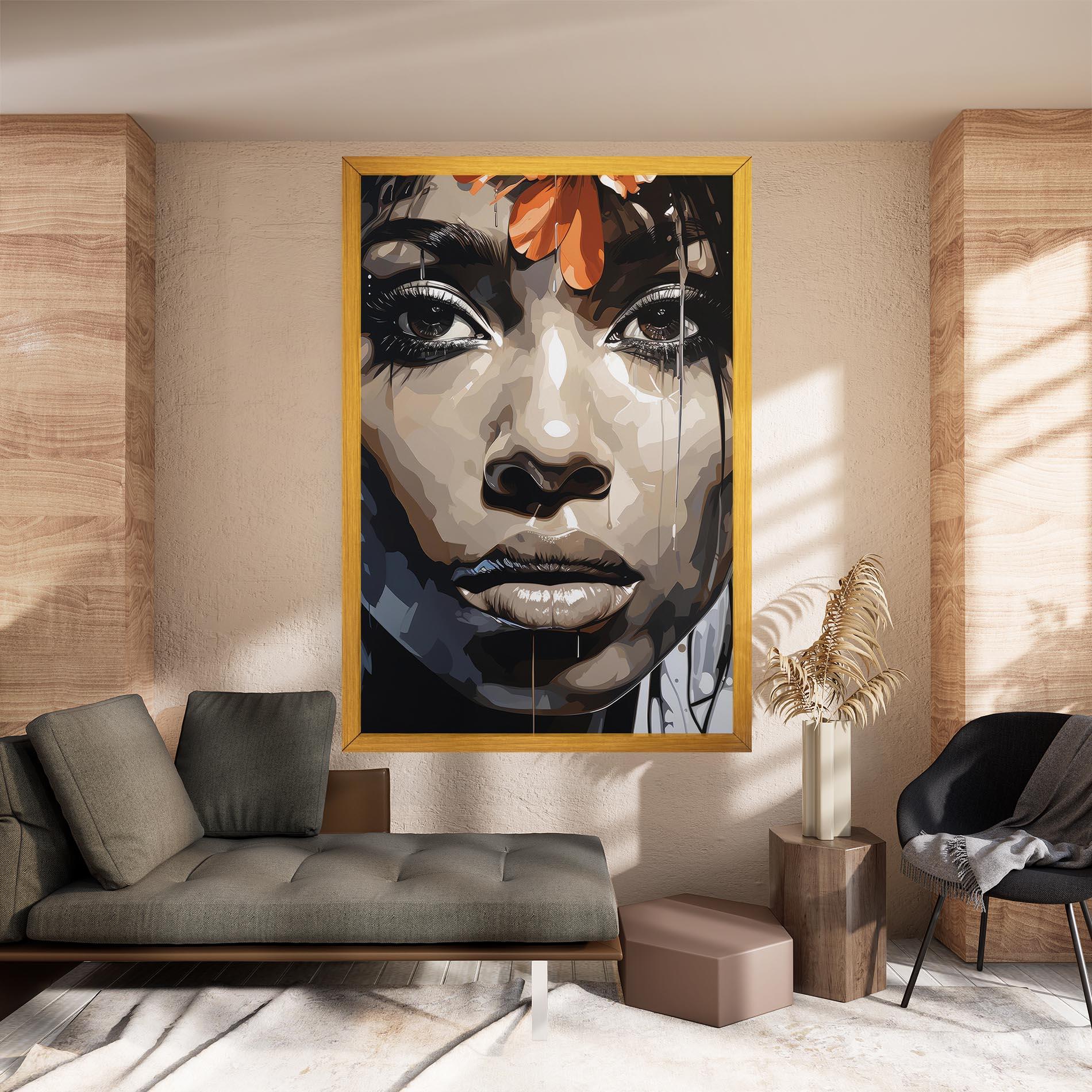 Vászonkép Pretty Girl Portrait mockup 8