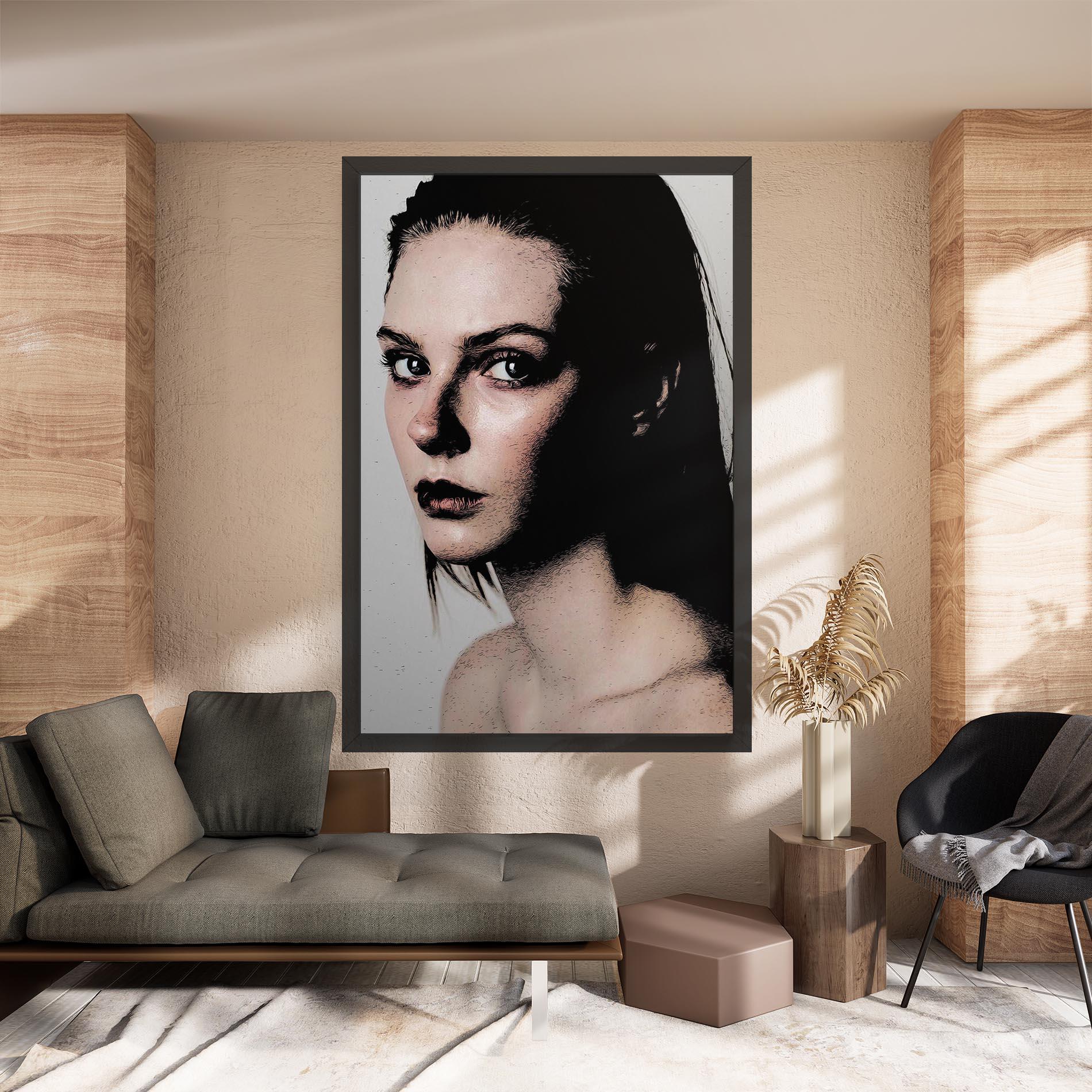 Vászonkép Big Eyes Portrait mockup 8