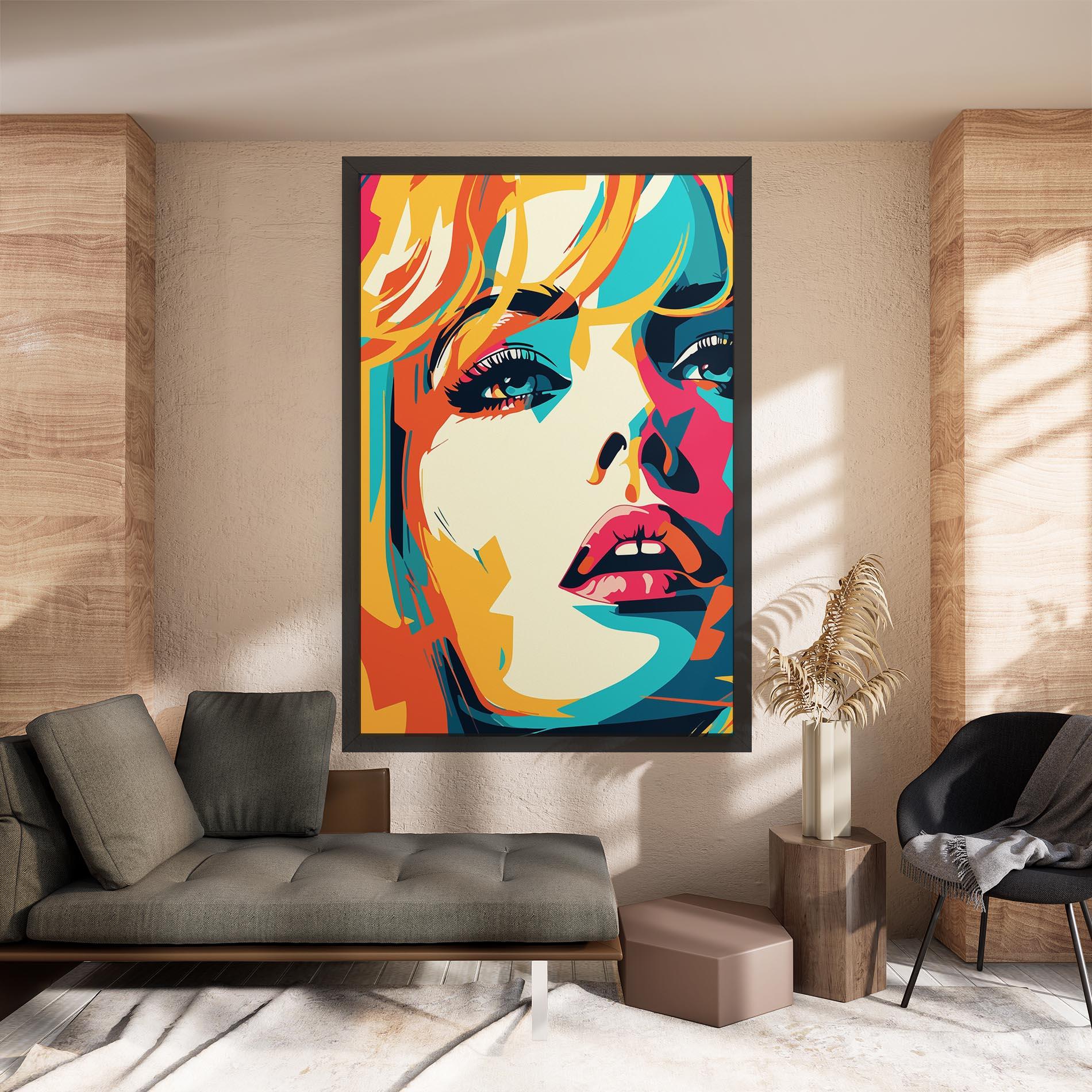 Vászonkép Blonde Girl Portrait mockup 8