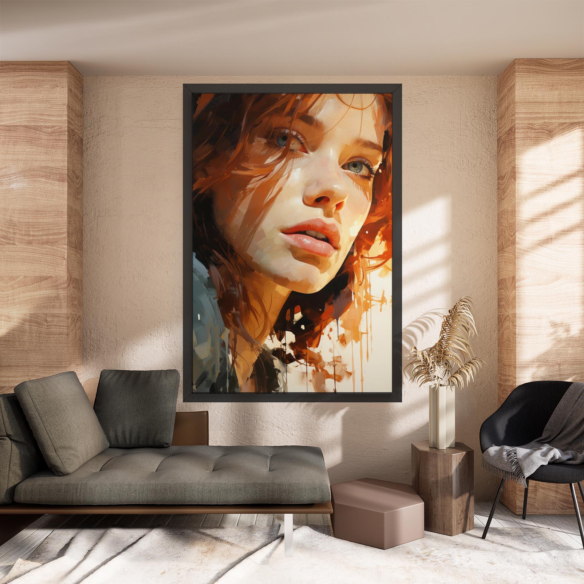 Vászonkép Pretty Woman Portrait mockup 8