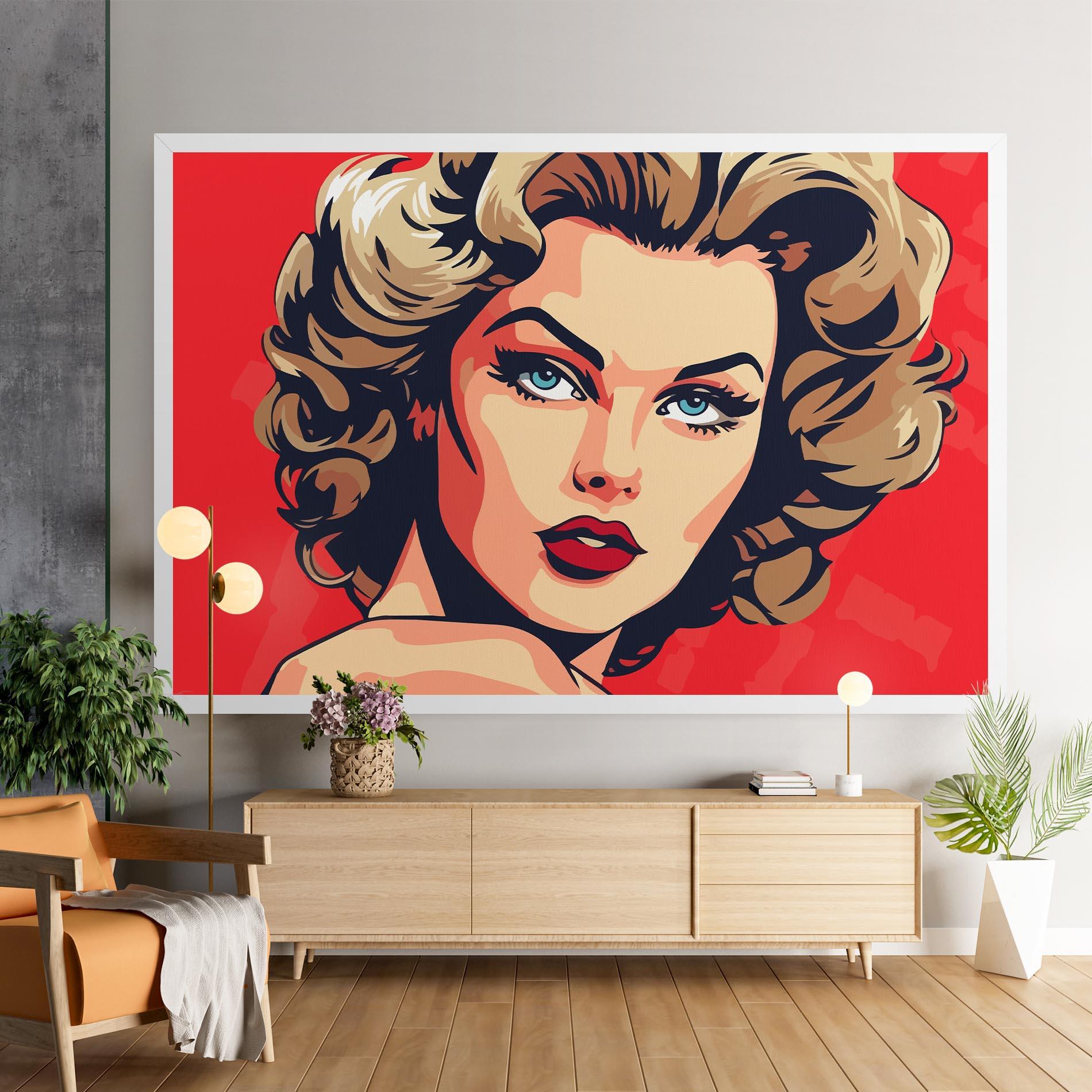 Vászonkép Blue Eyes Portrait mockup 9