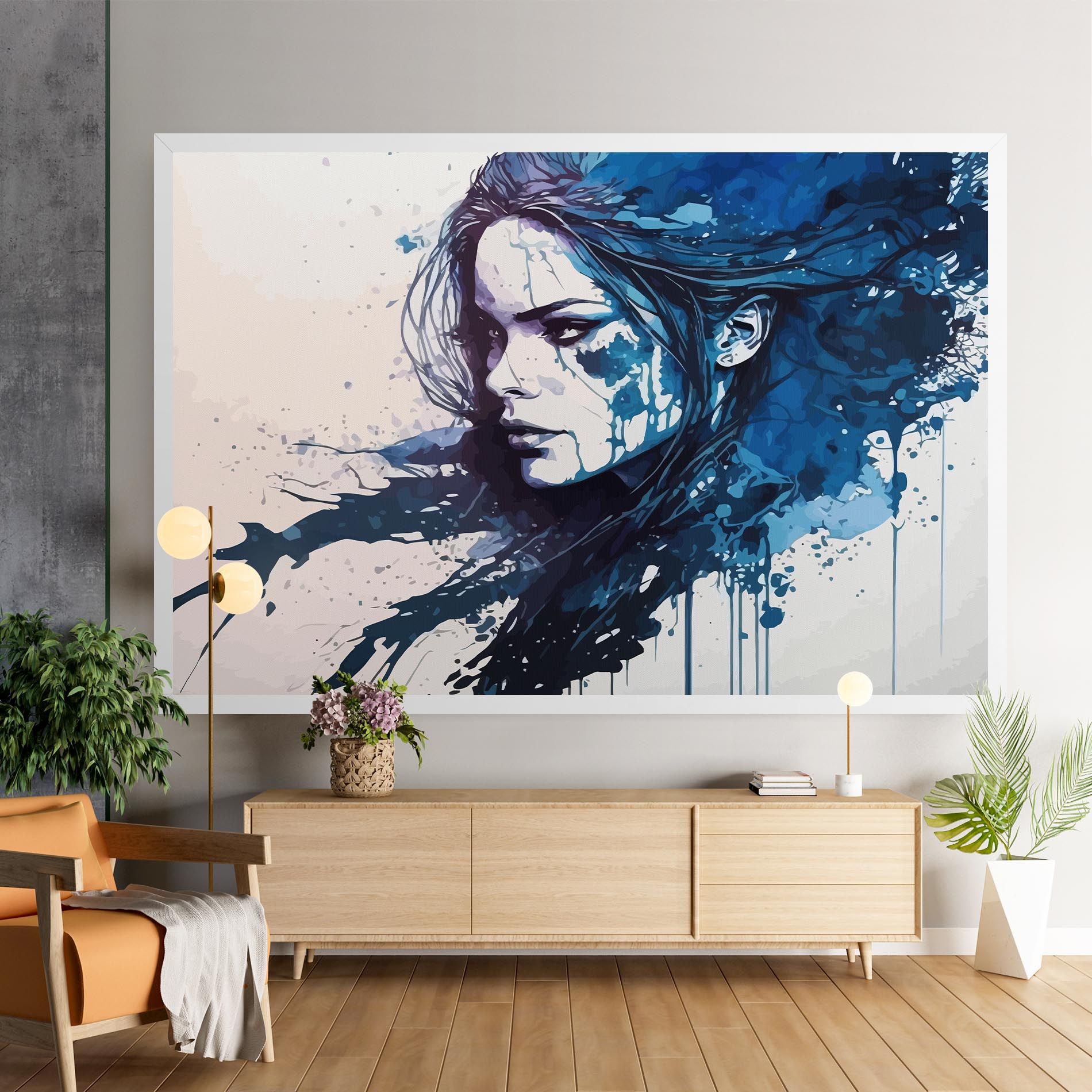 Blue Hair Portrait mockup 9