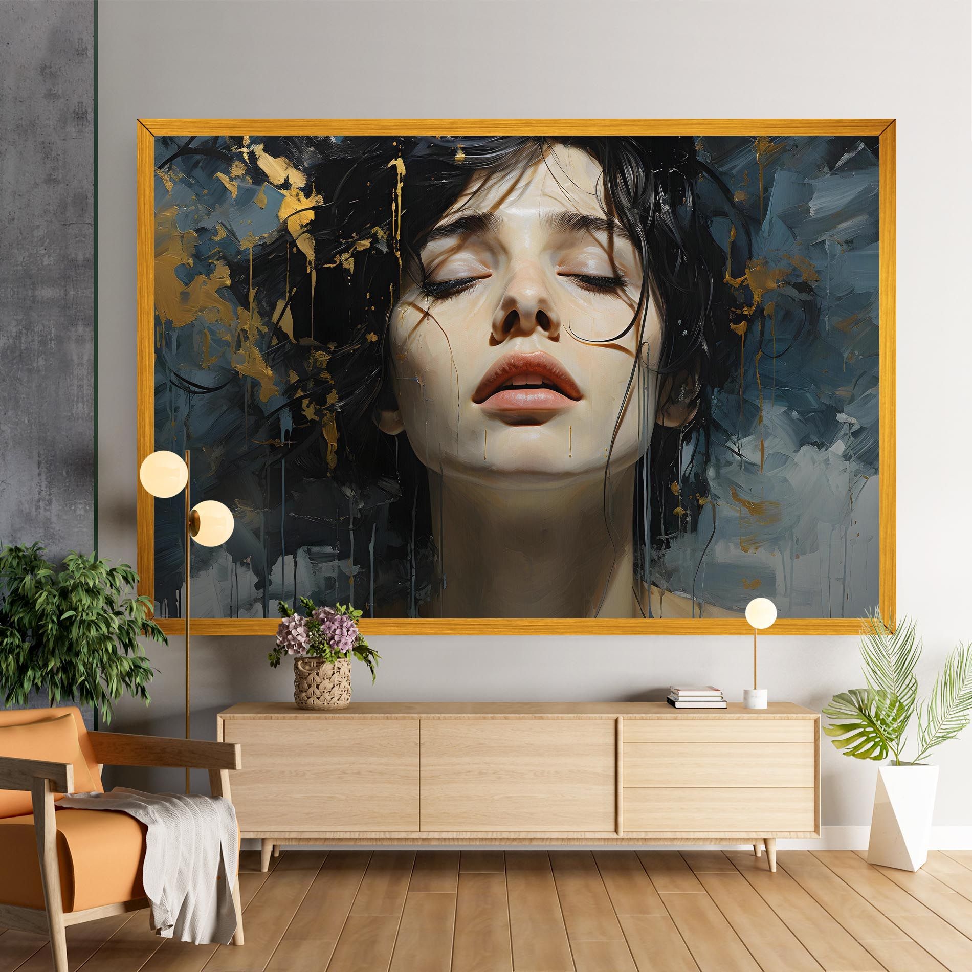 Closed Eyes Woman mockup 9