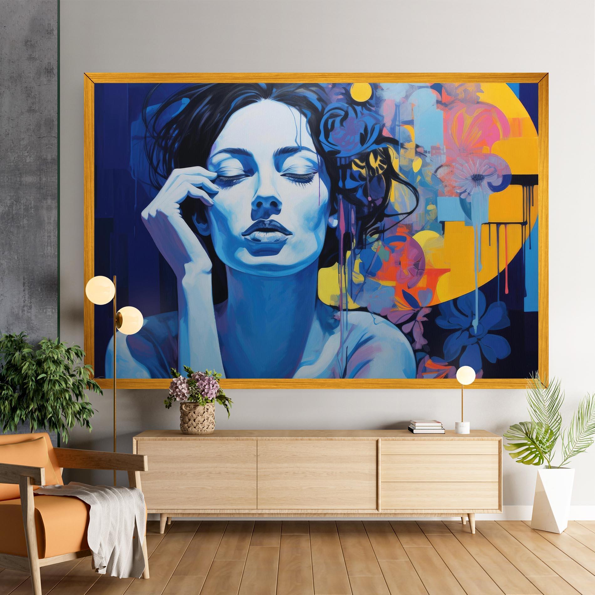 Vászonkép Photographic Blue Image mockup 9