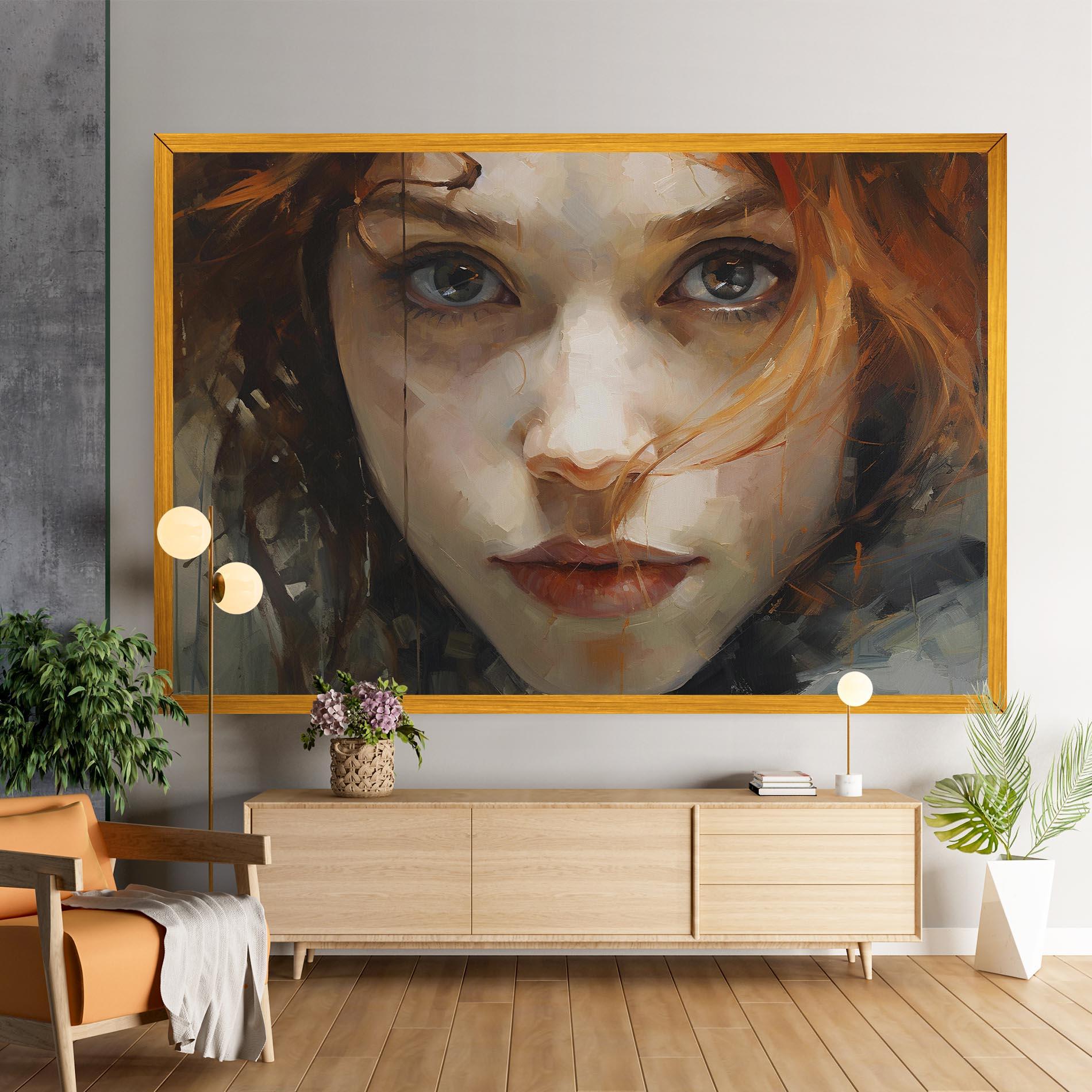 Vászonkép Portrait Oil Painting mockup 9
