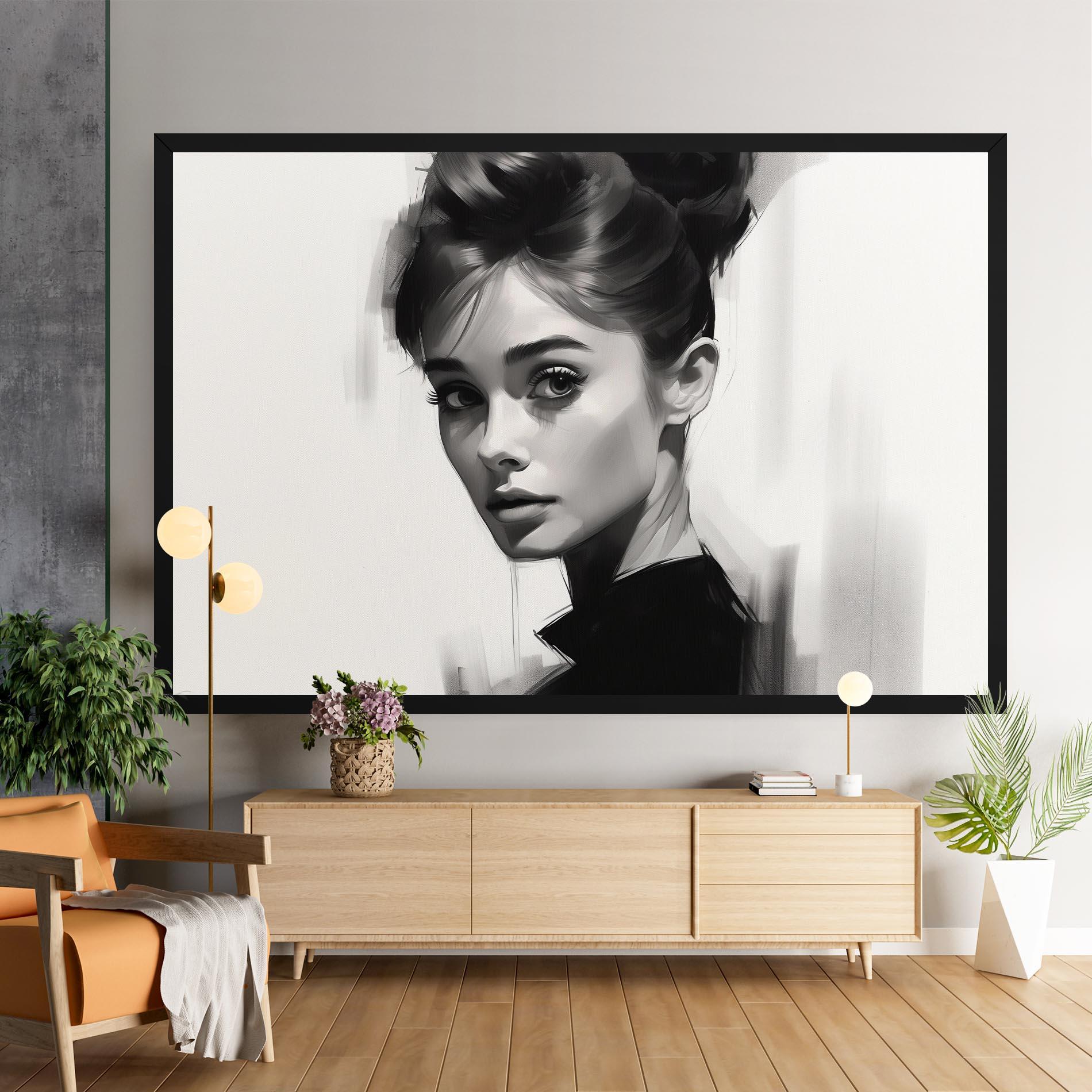 Vászonkép Hepburn Portrait mockup 9