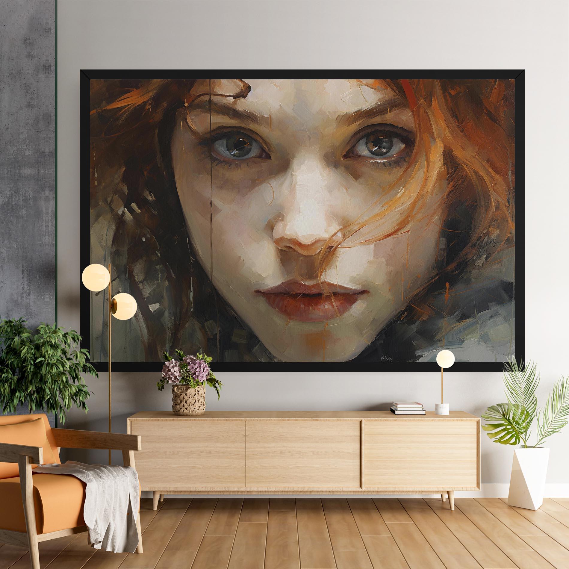 Vászonkép Portrait Oil Painting mockup 9