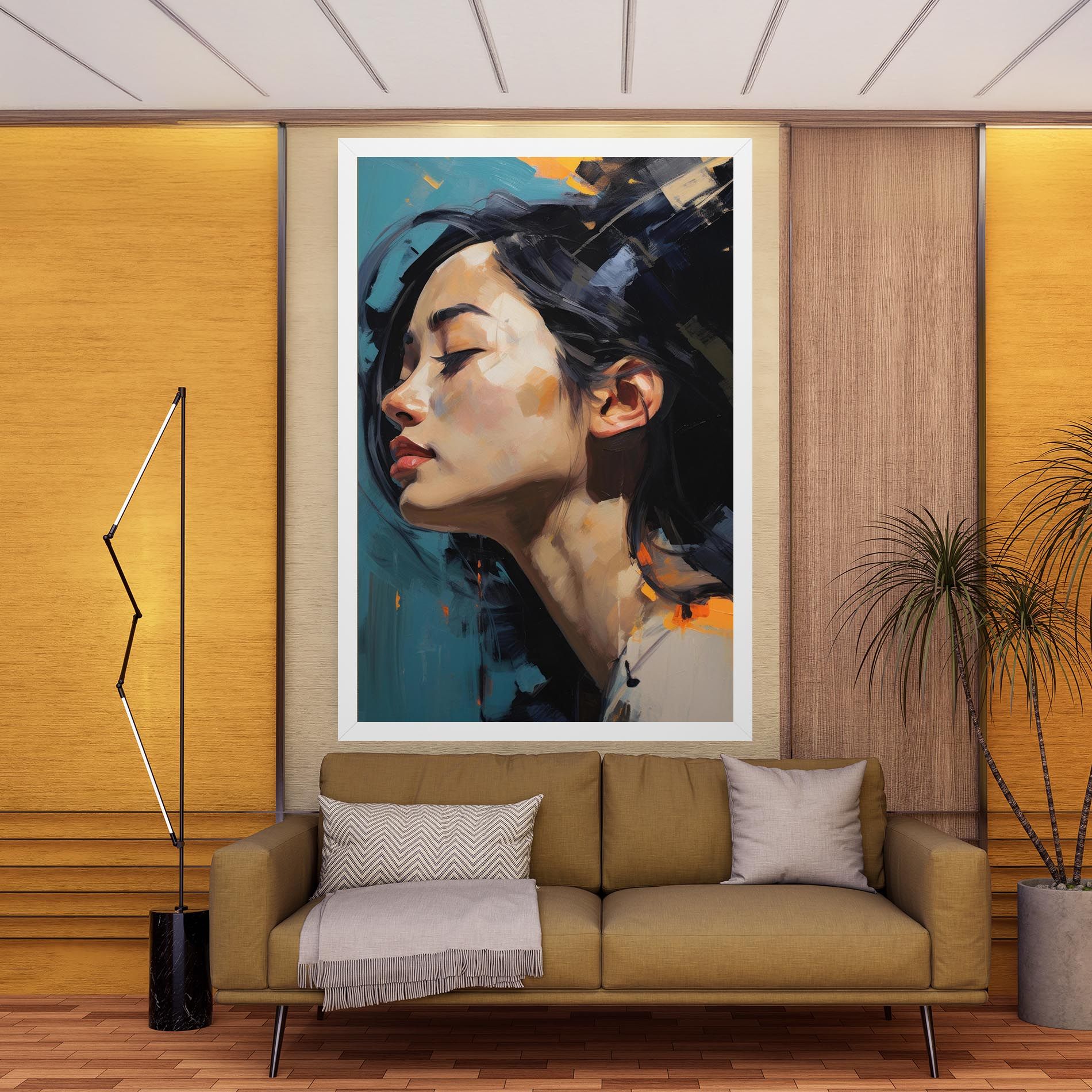 Acrylic Asian Portrait mockup 9