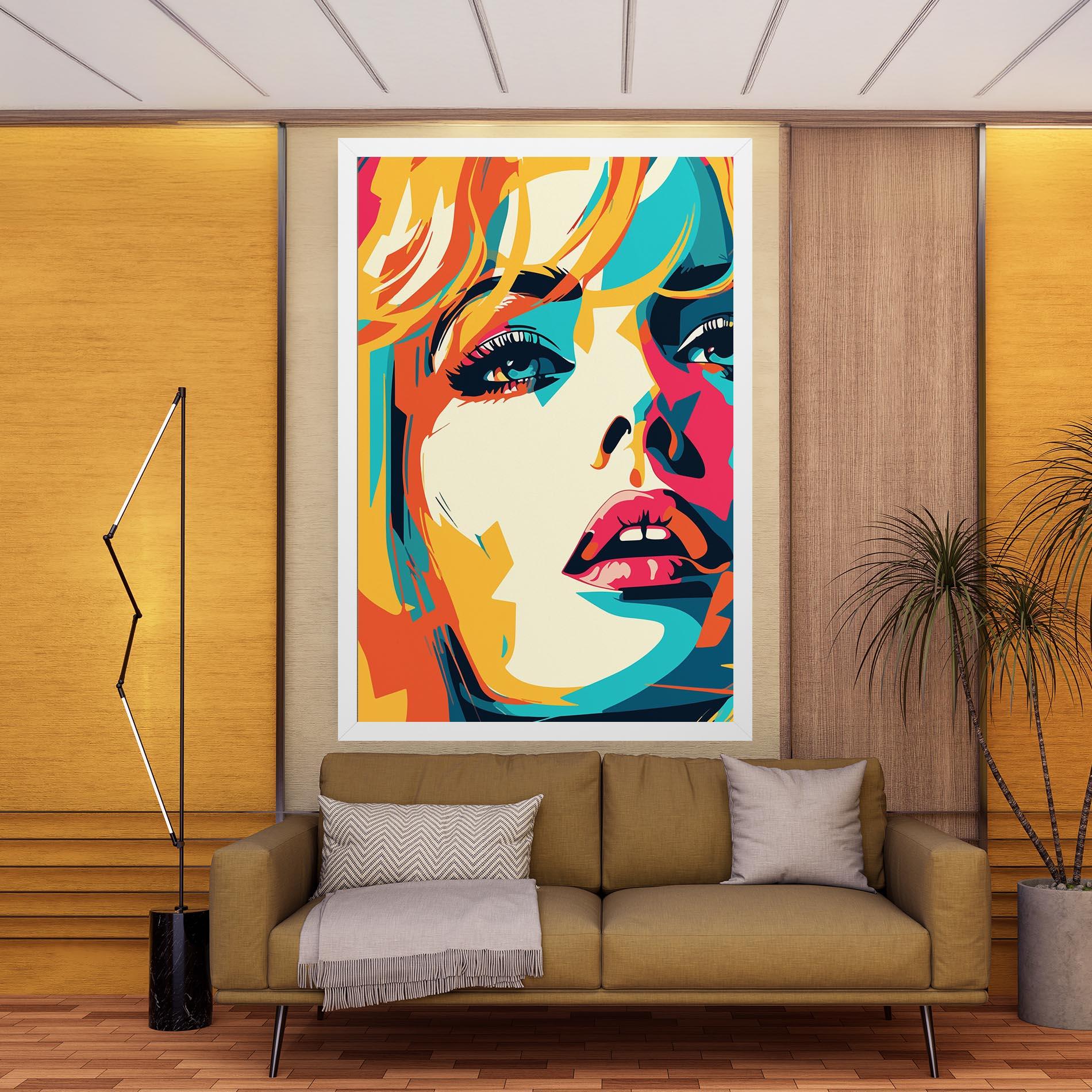 Vászonkép Blonde Girl Portrait mockup 9