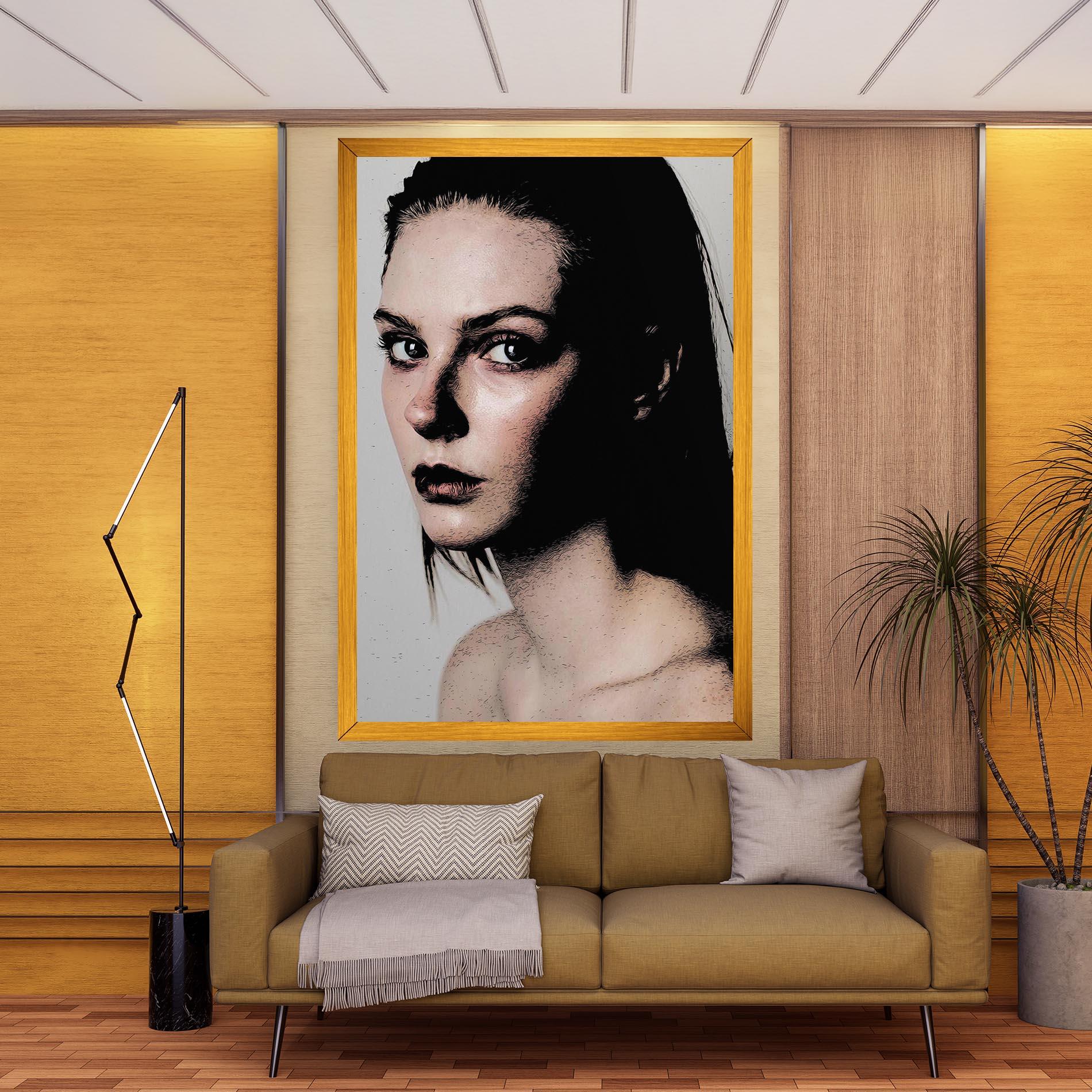 Vászonkép Big Eyes Portrait mockup 9