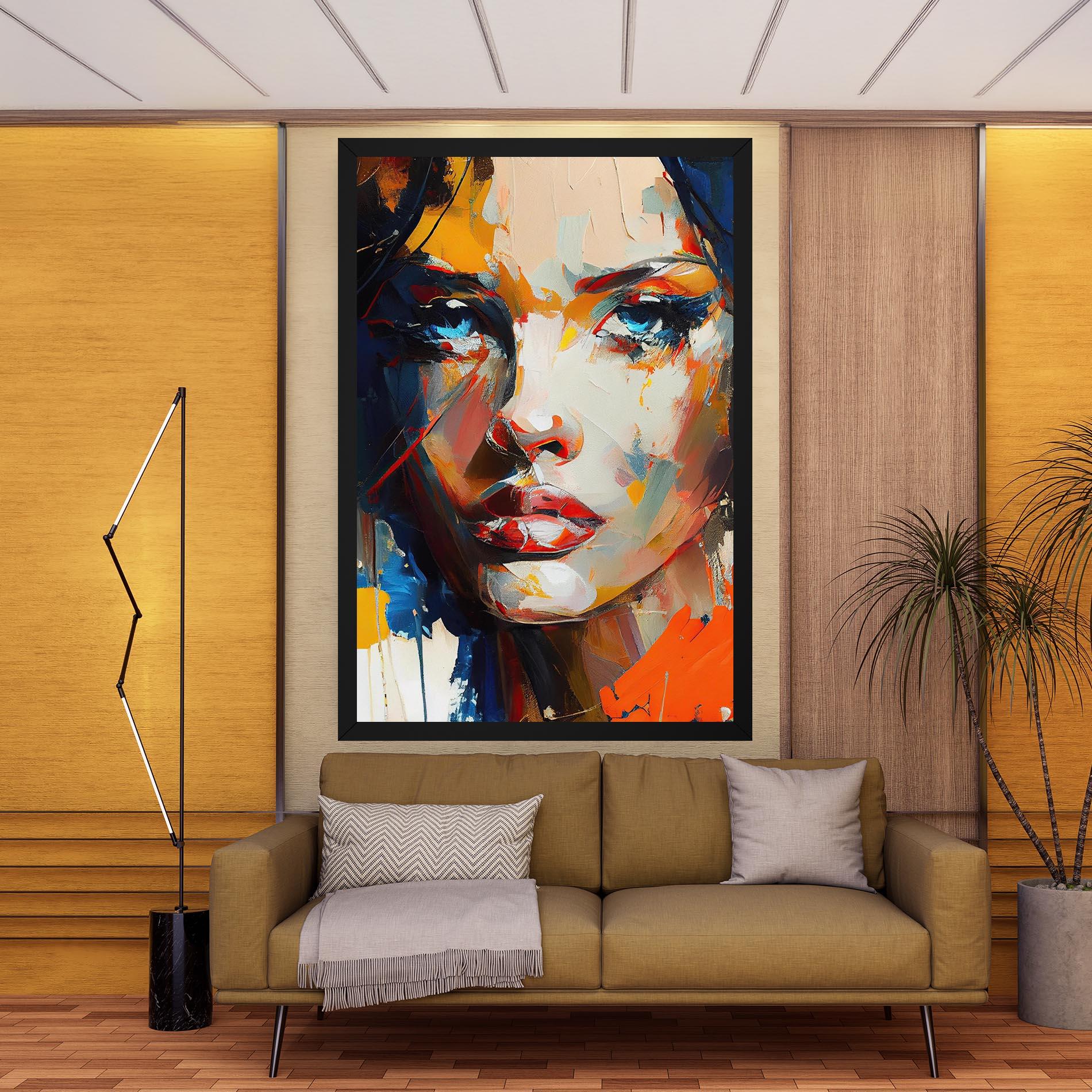 Vászonkép Beautiful Brunette Woman mockup 9