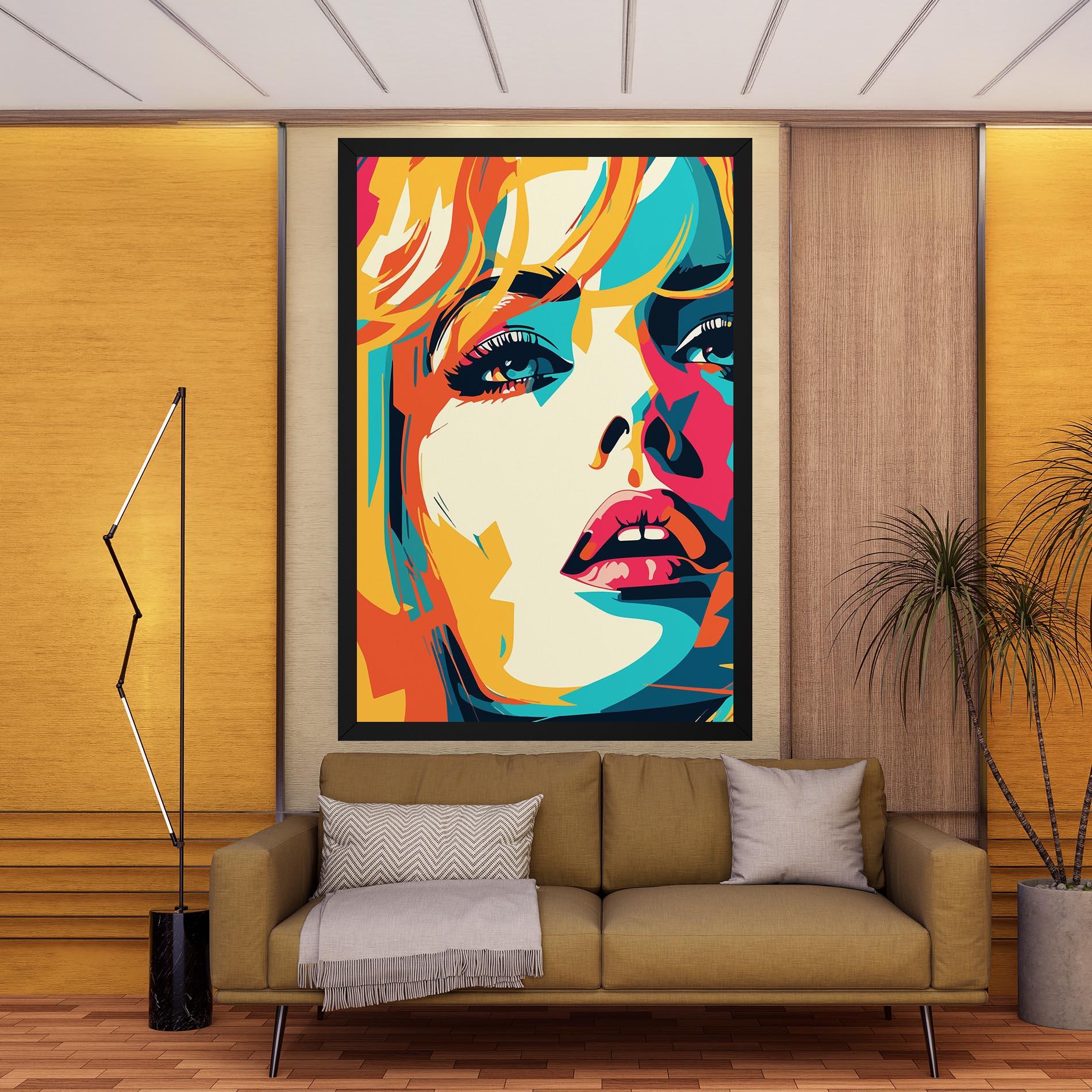 Vászonkép Blonde Girl Portrait mockup 9