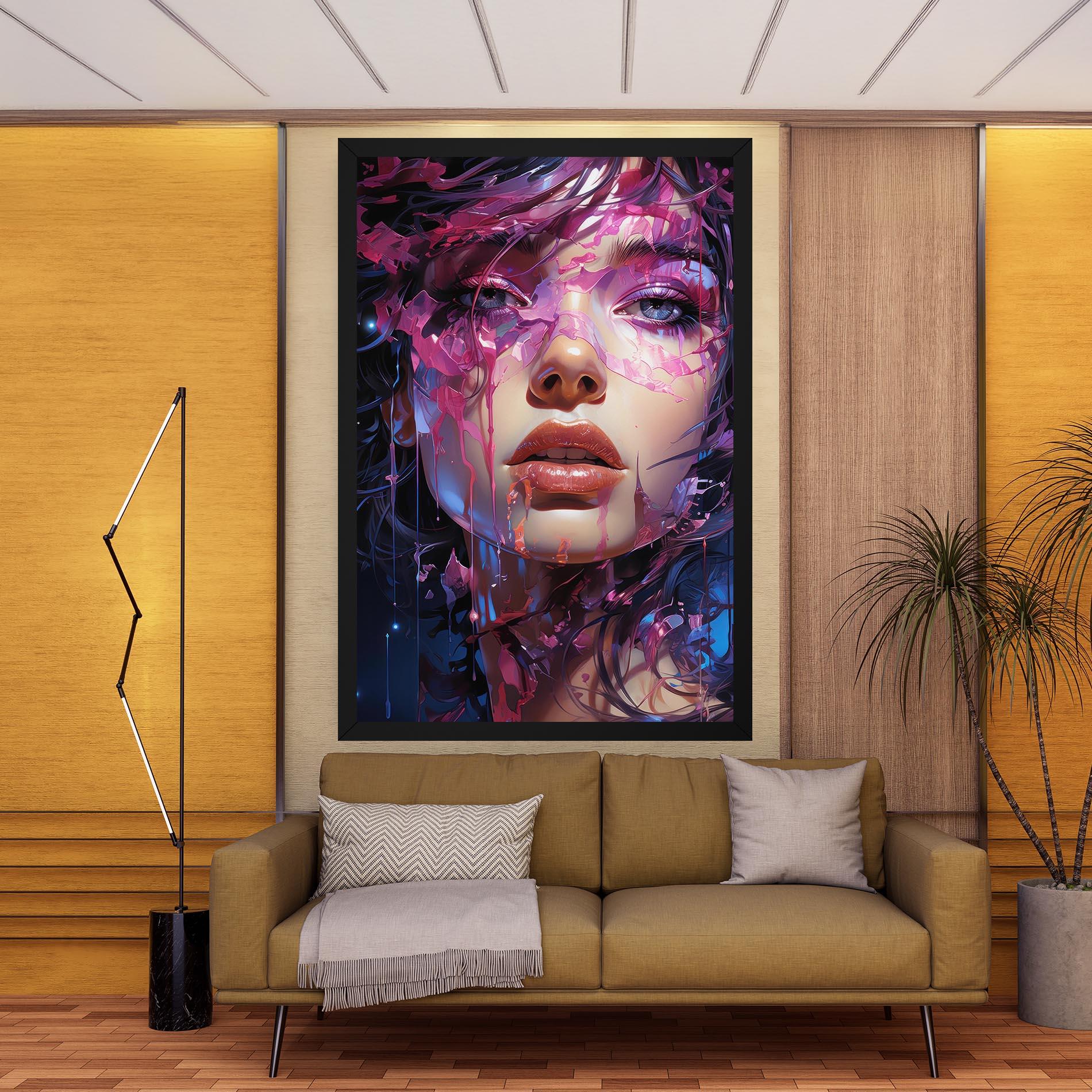 Vászonkép Cute Purple Girl mockup 9