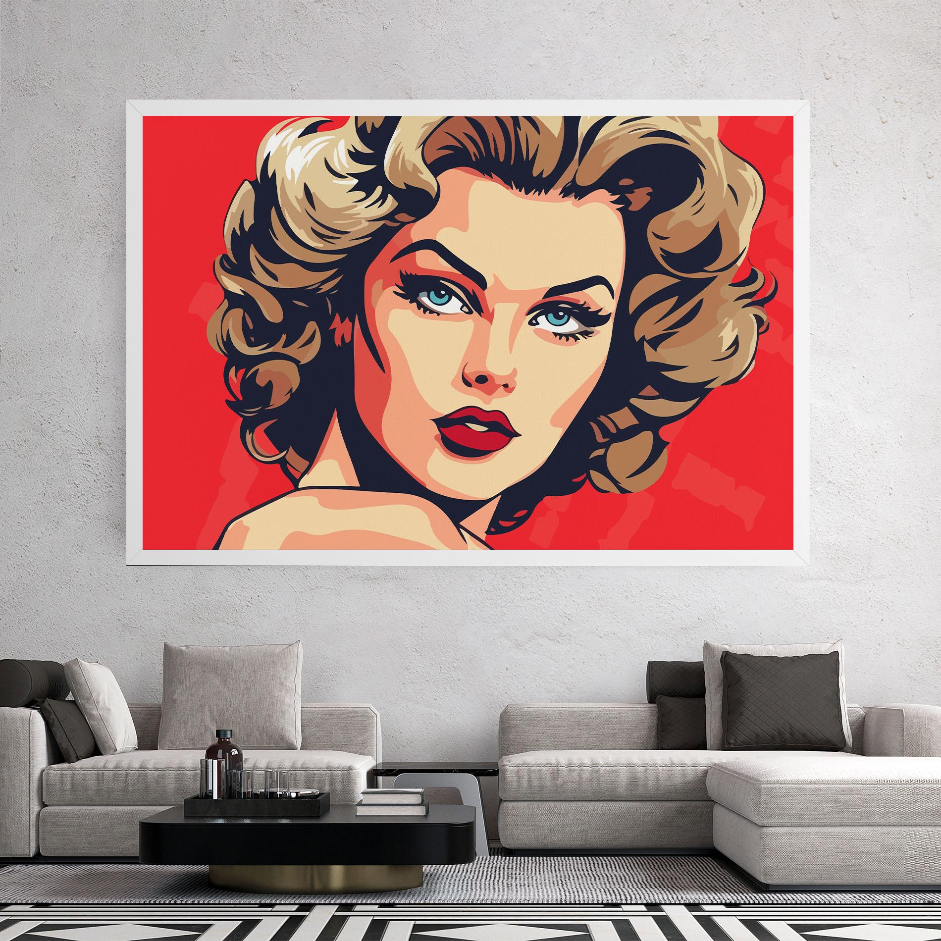 Vászonkép Blue Eyes Portrait mockup 2