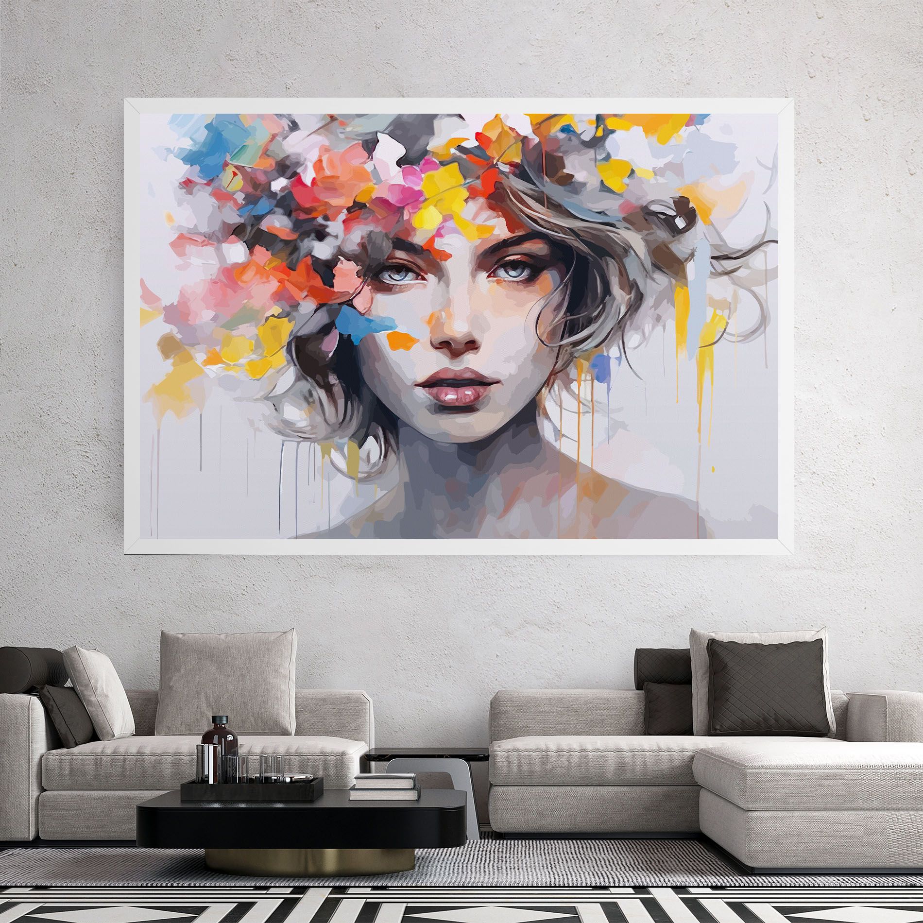 Colorful Hair Portrait mockup 2