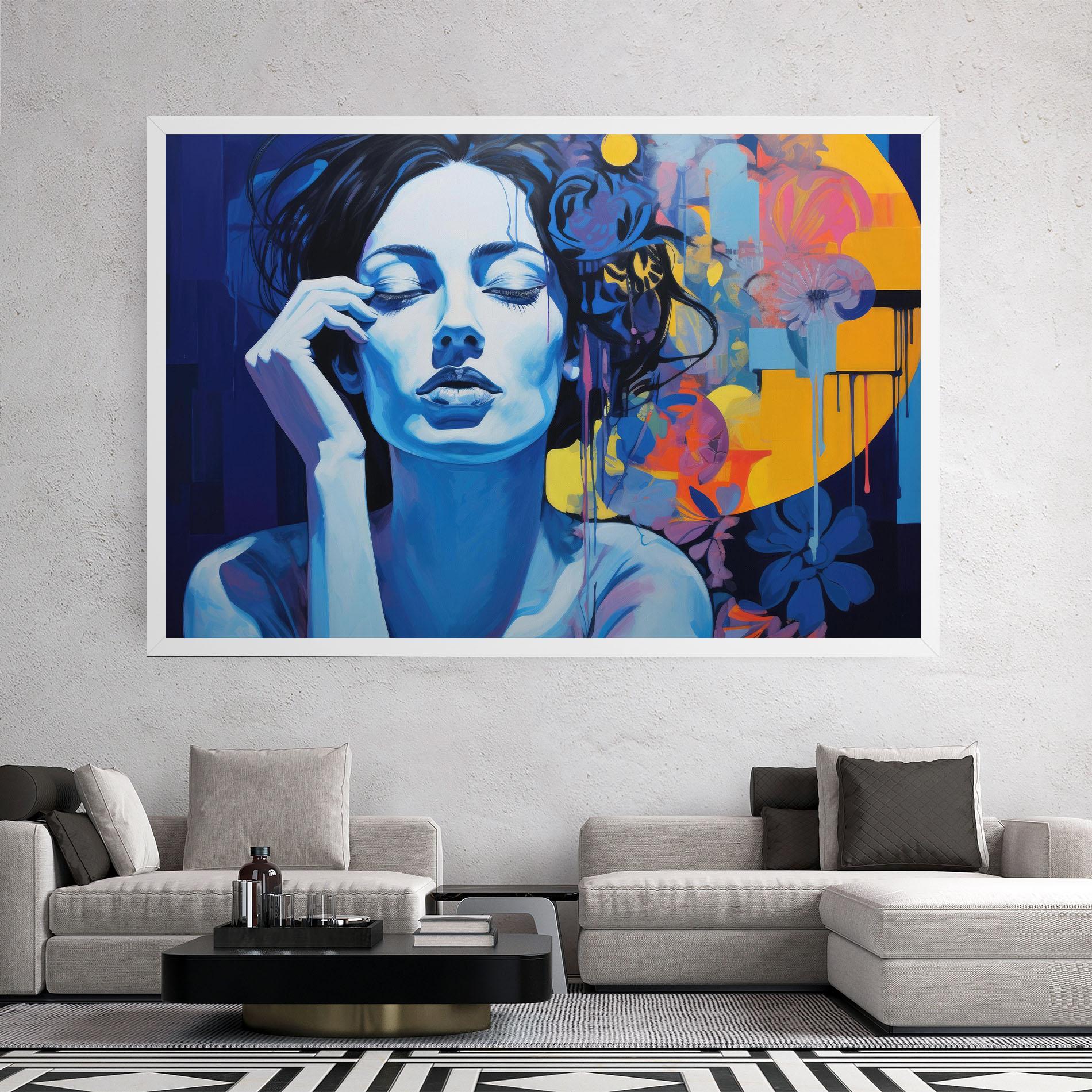 Vászonkép Photographic Blue Image mockup 2