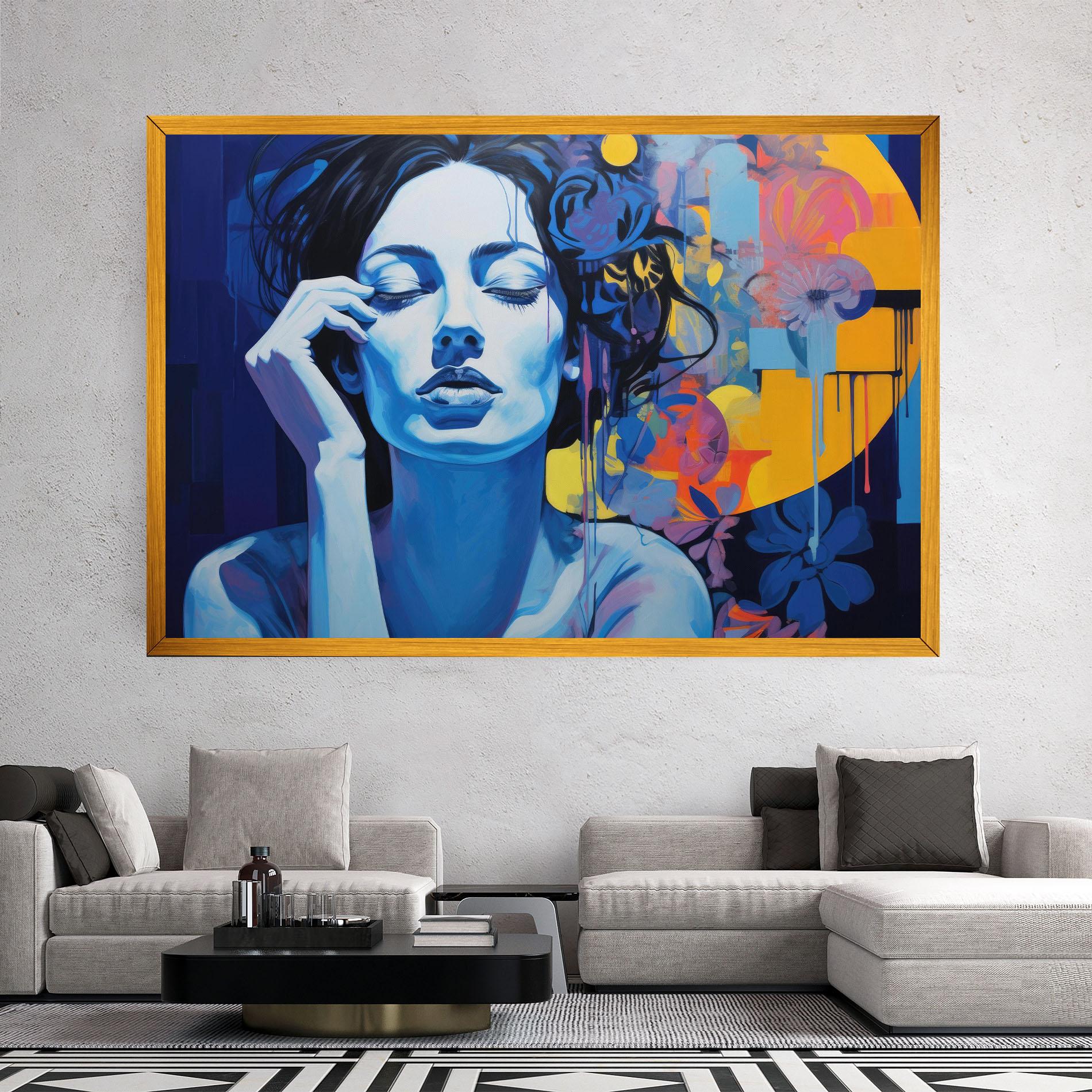 Vászonkép Photographic Blue Image mockup 2