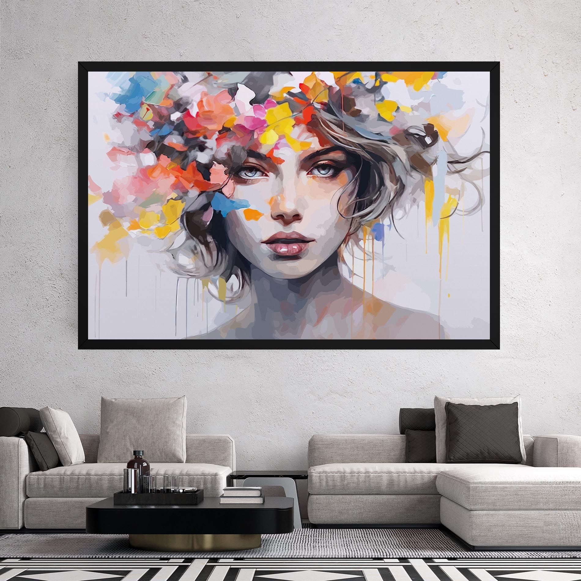 Colorful Hair Portrait mockup 2