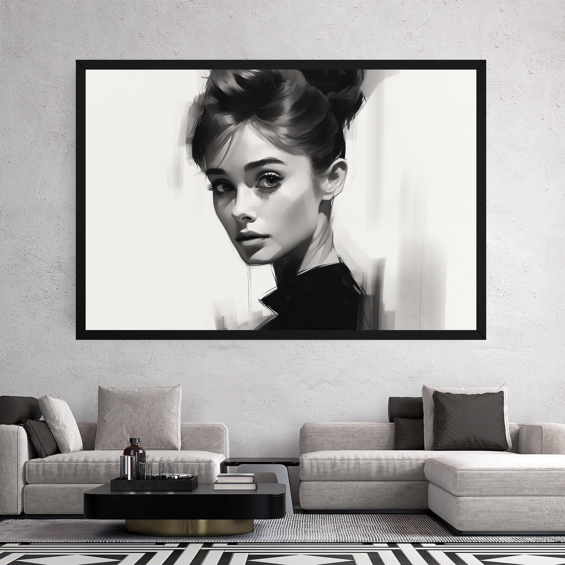 Vászonkép Hepburn Portrait mockup 2