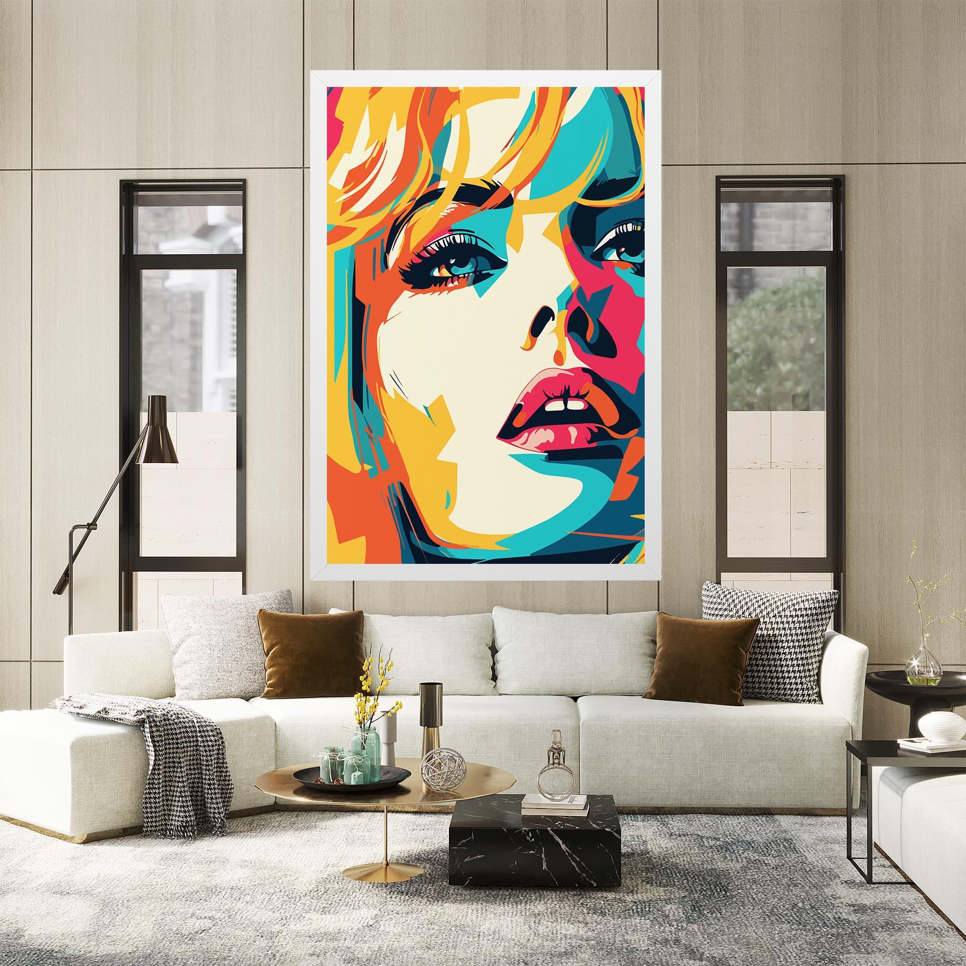 Vászonkép Blonde Girl Portrait mockup 2