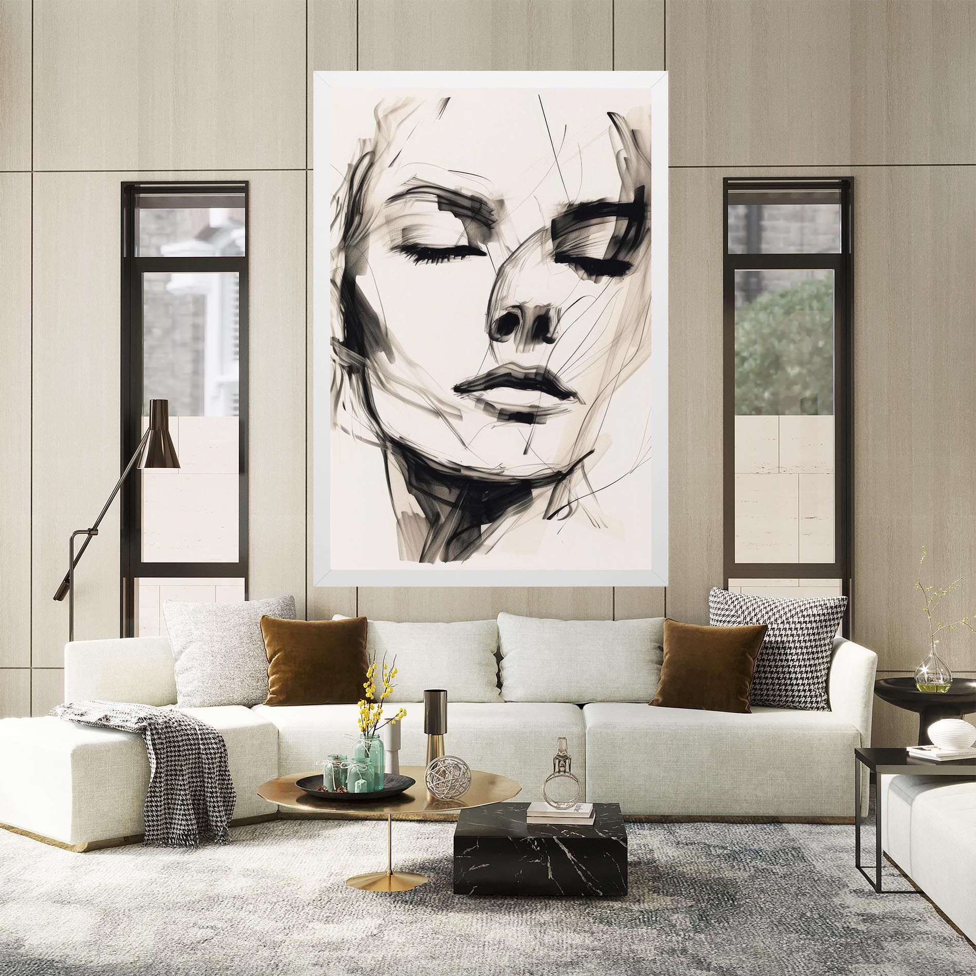 Continuous Line Woman mockup 2