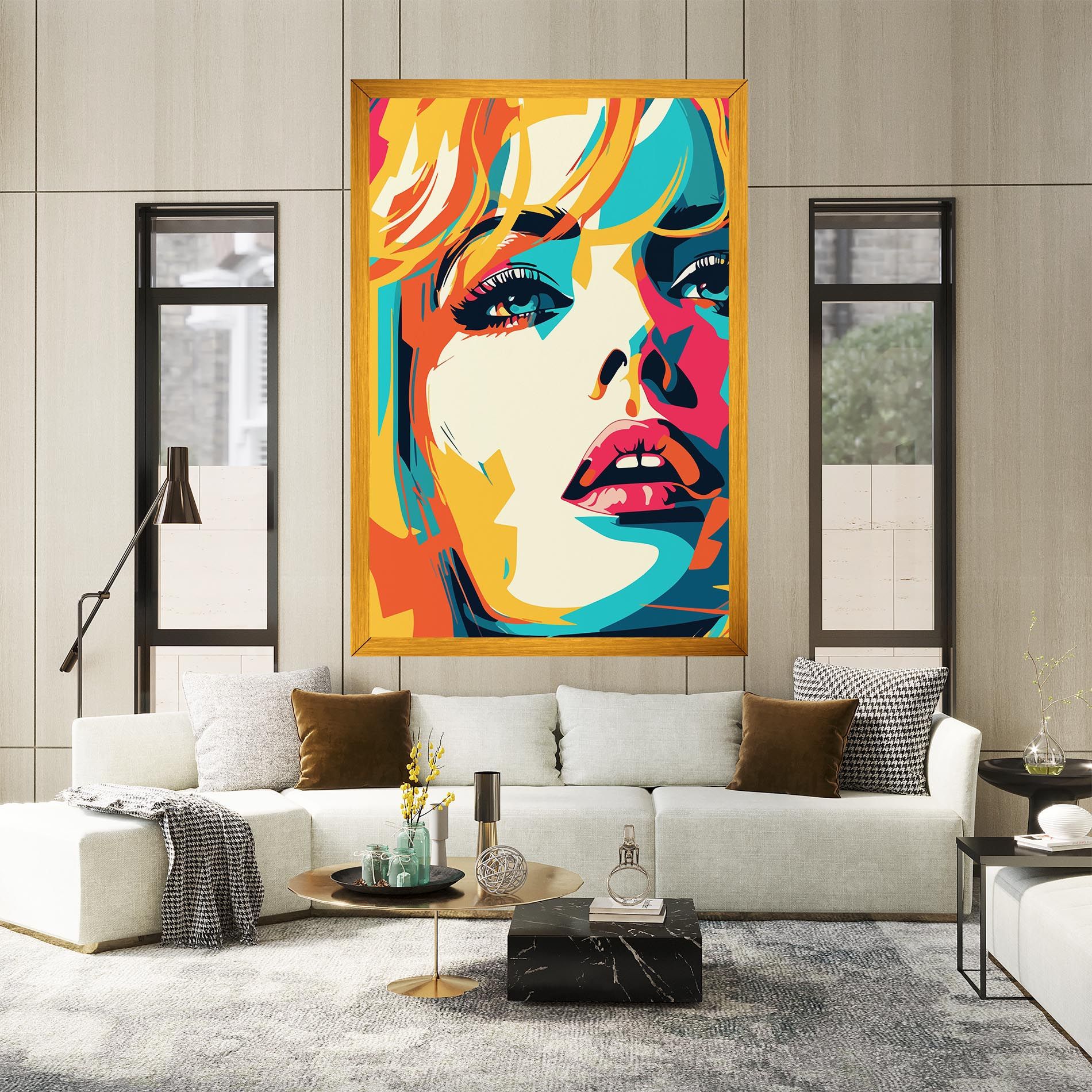 Blonde Girl Portrait mockup 2