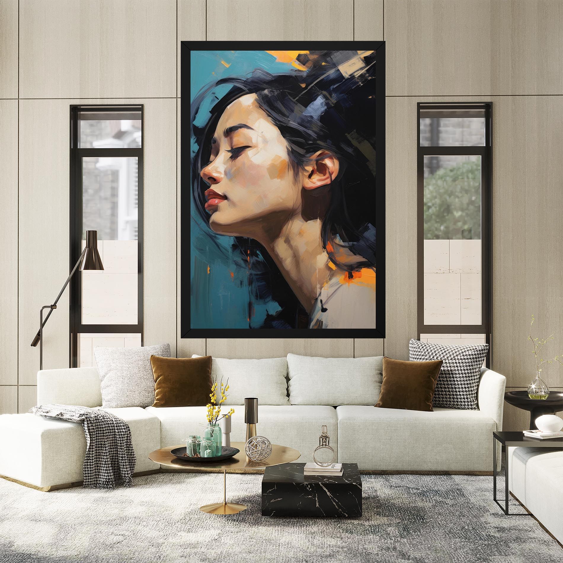 Acrylic Asian Portrait mockup 2